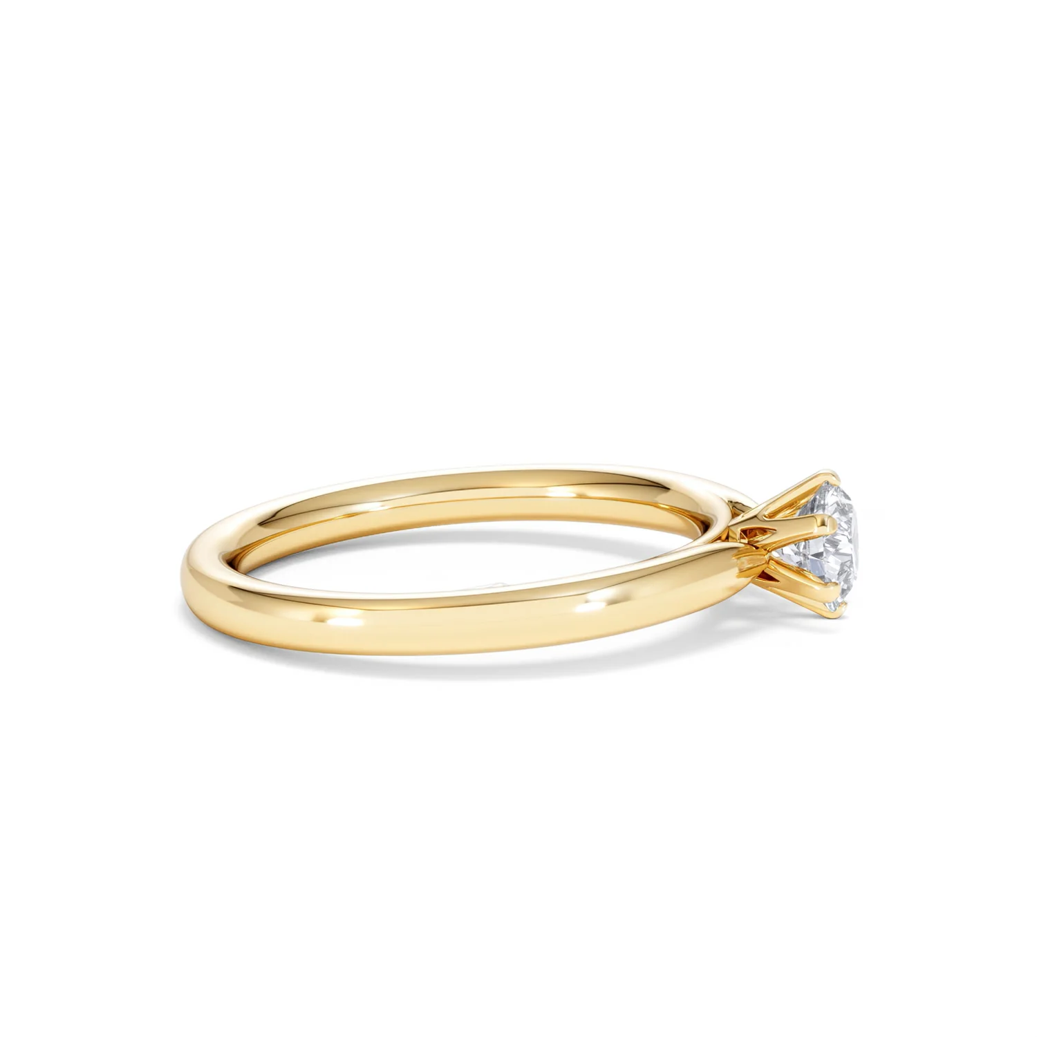 Certified 0.50CT Chloe Low 18K Gold Engagement Ring G/SI2 - Image 26