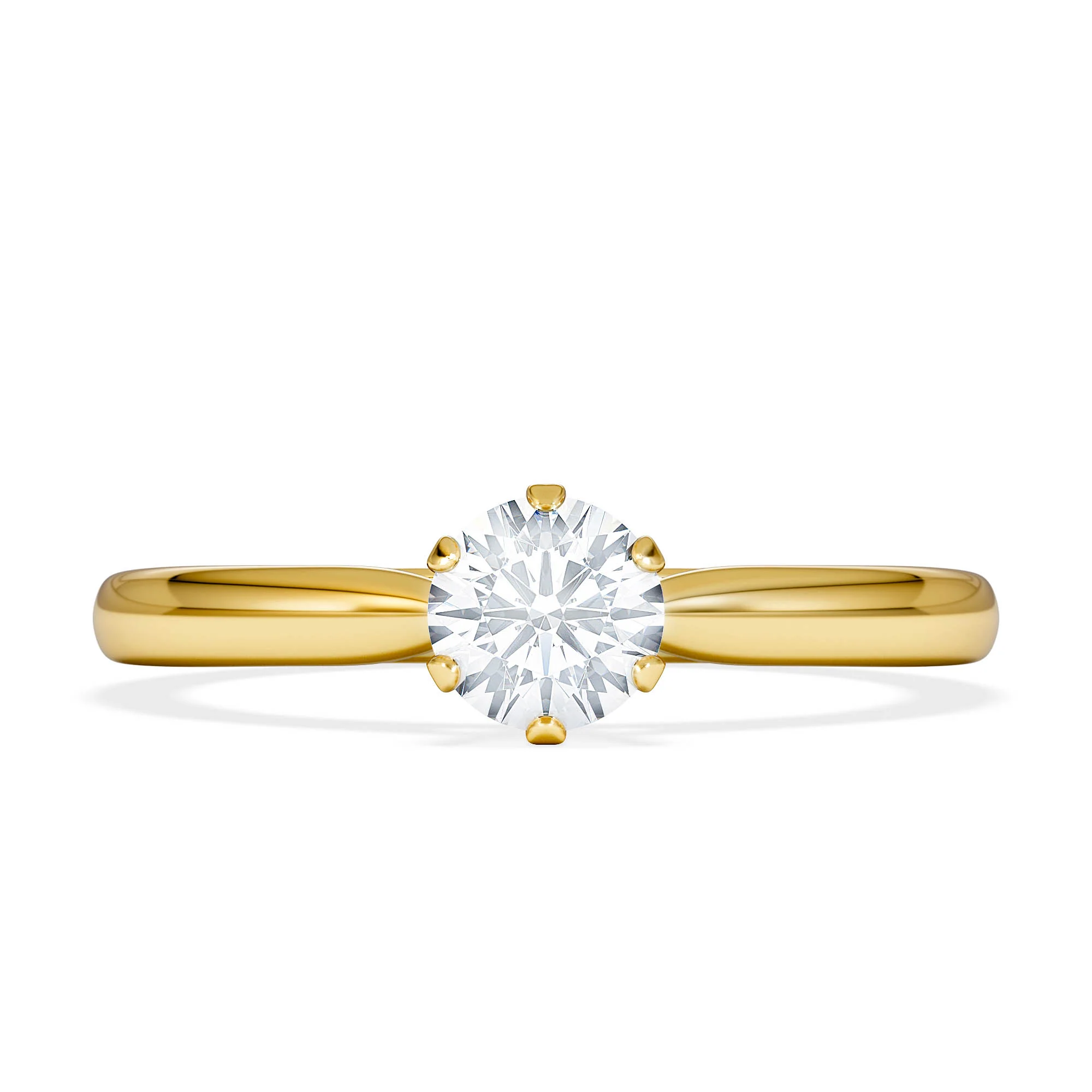 Certified 0.50CT Chloe Low 18K Gold Engagement Ring G/SI2 - Image 6