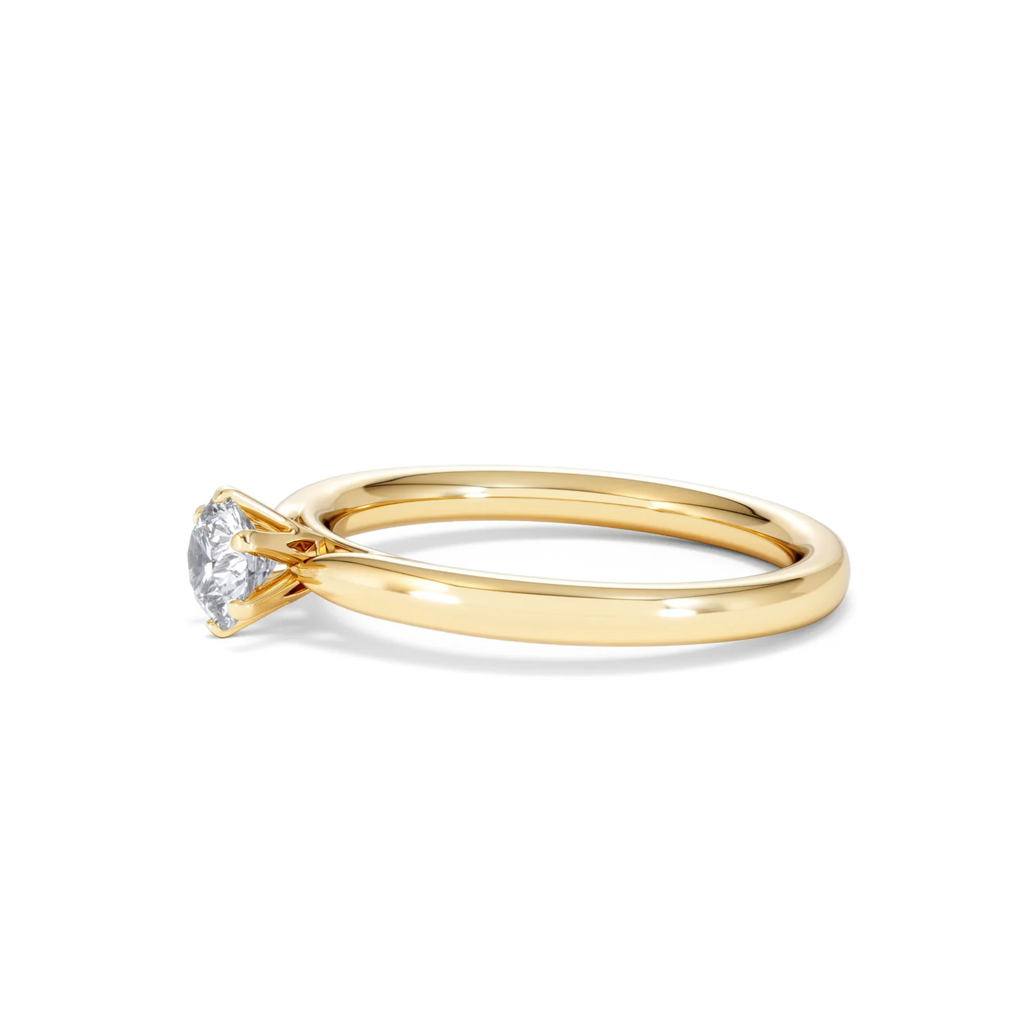 Certified 0.50CT Chloe Low 18K Gold Engagement Ring G/SI2 - Image 73