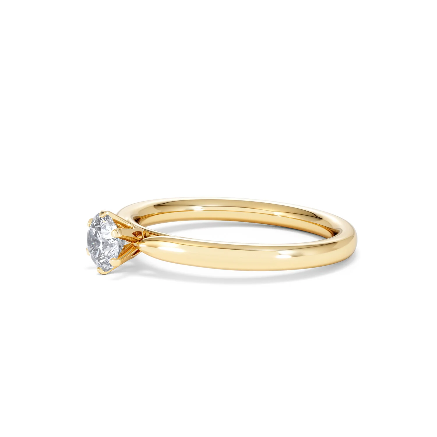 Certified 0.50CT Chloe Low 18K Gold Engagement Ring G/SI2 - Image 75