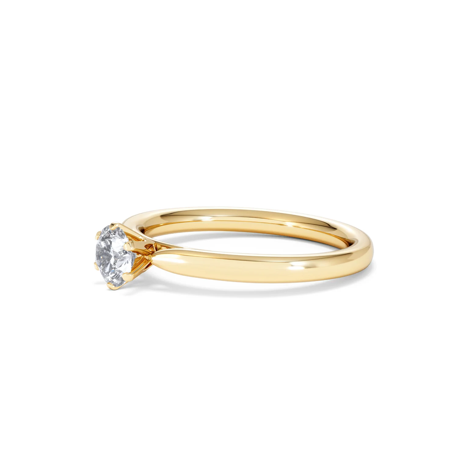 Certified 0.50CT Chloe Low 18K Gold Engagement Ring G/SI2 - Image 76