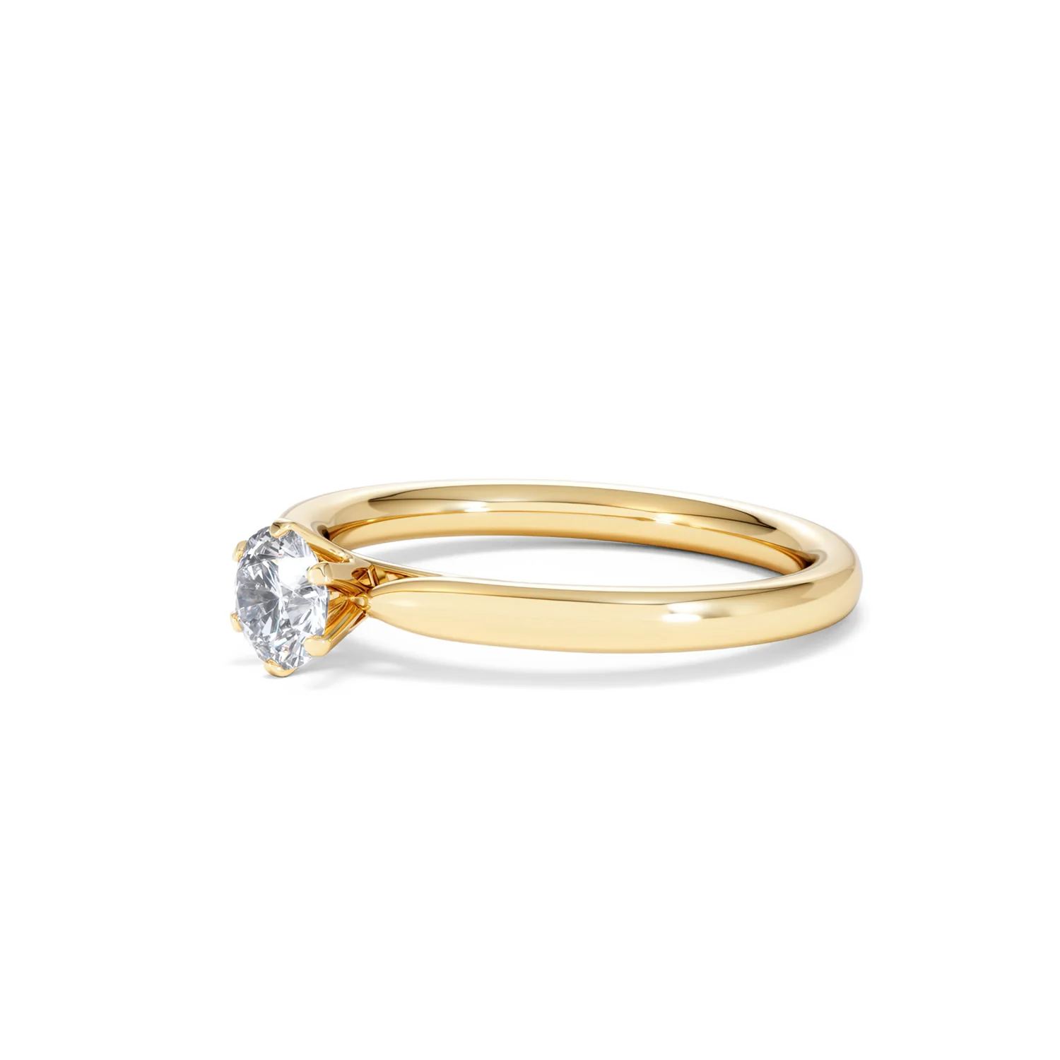 Certified 0.50CT Chloe Low 18K Gold Engagement Ring G/SI2 - Image 77