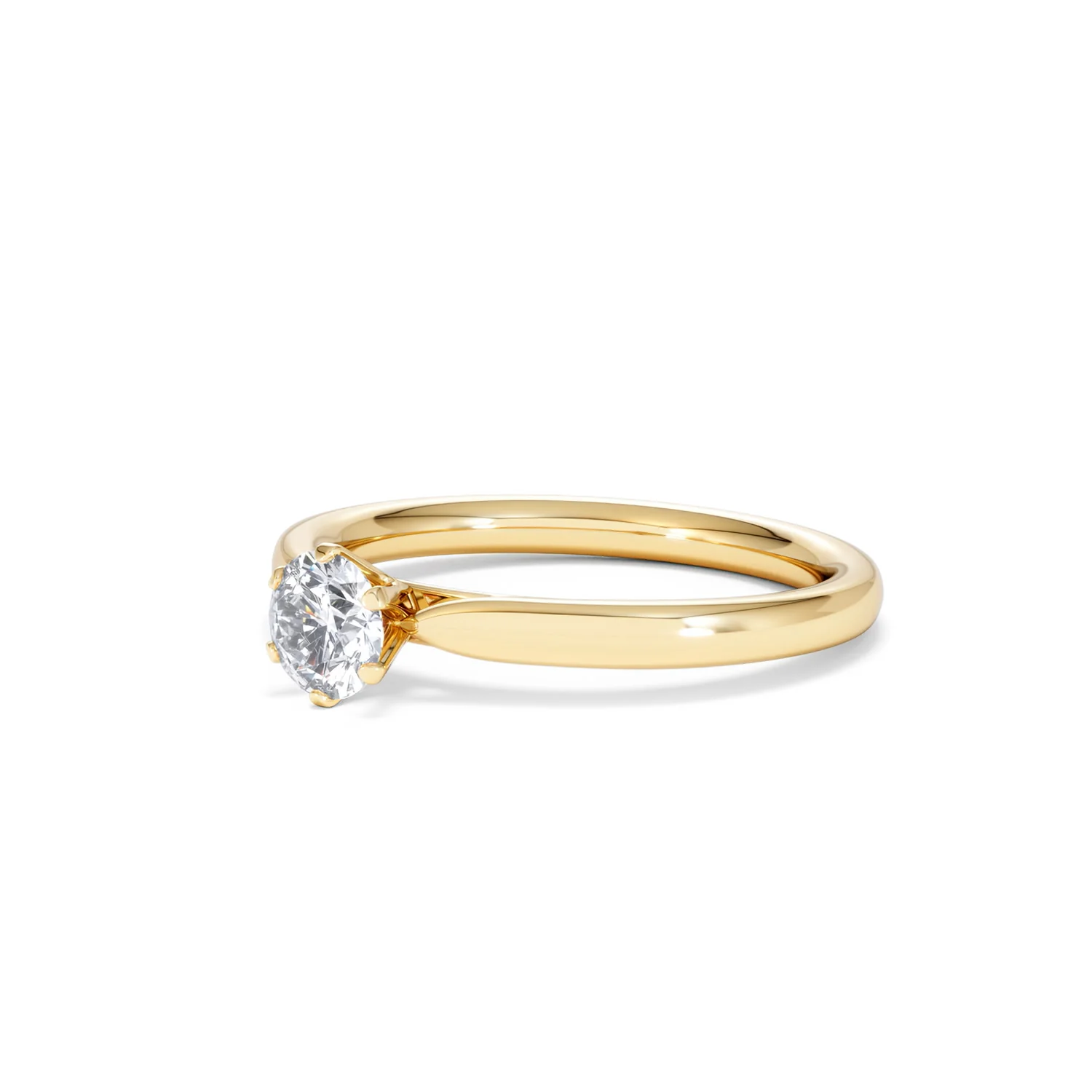 Certified 0.50CT Chloe Low 18K Gold Engagement Ring G/SI2 - Image 79