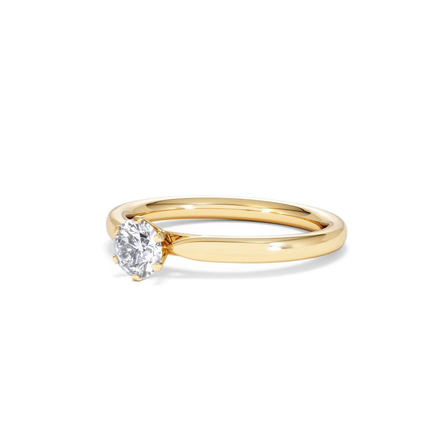 Certified 0.50CT Chloe Low 18K Gold Engagement Ring G/SI2 - Image 80