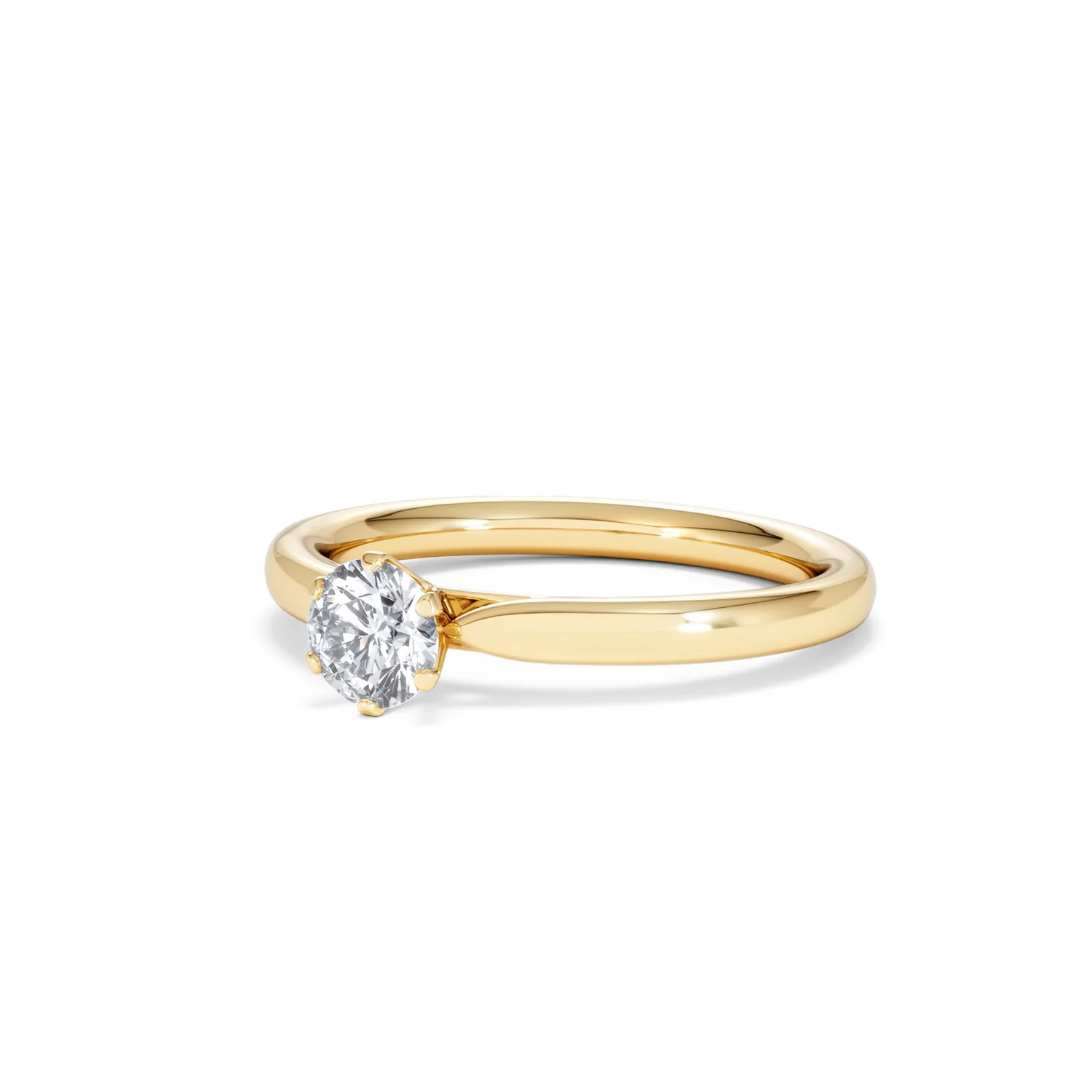 Certified 0.50CT Chloe Low 18K Gold Engagement Ring G/SI2 - Image 81