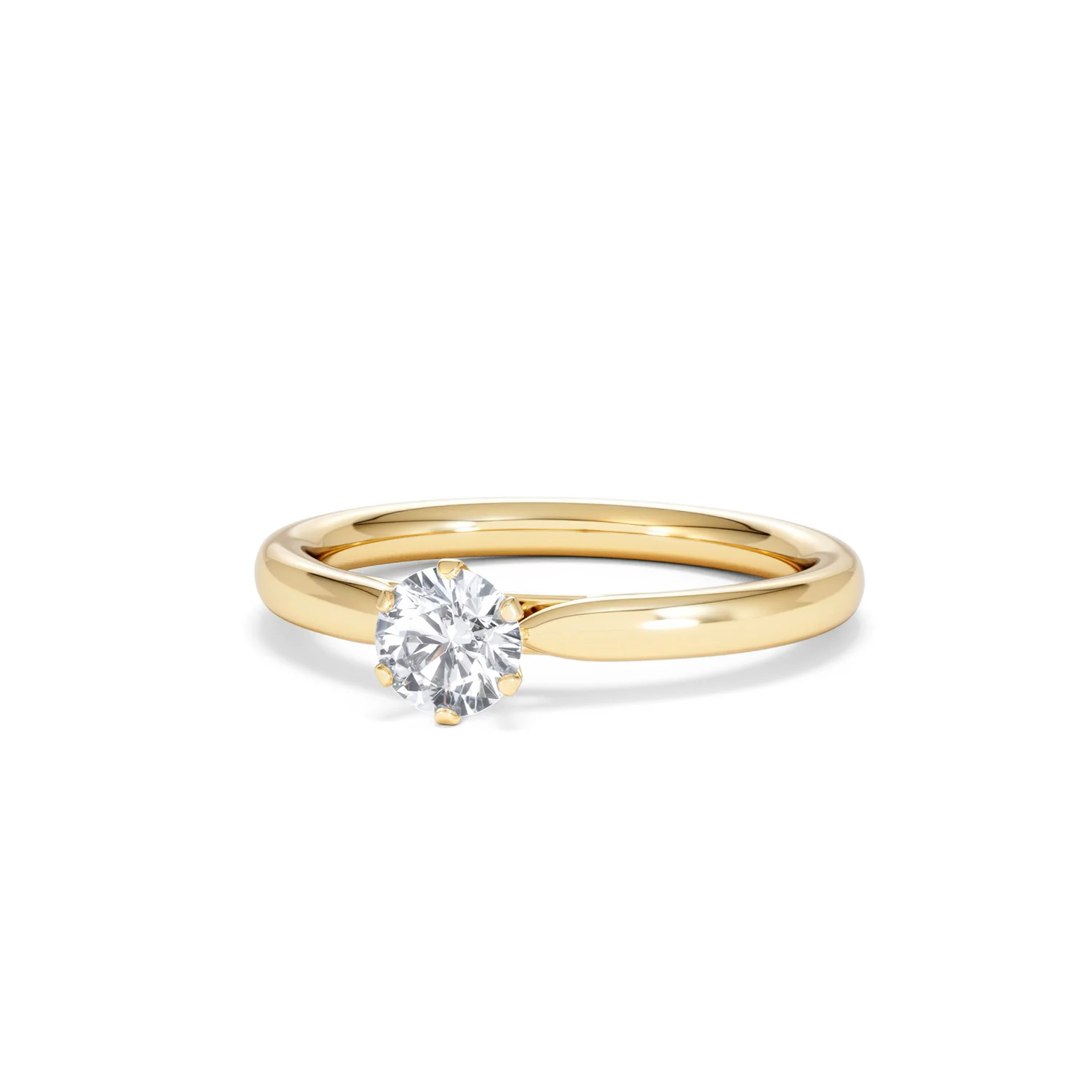 Certified 0.50CT Chloe Low 18K Gold Engagement Ring G/SI2 - Image 84