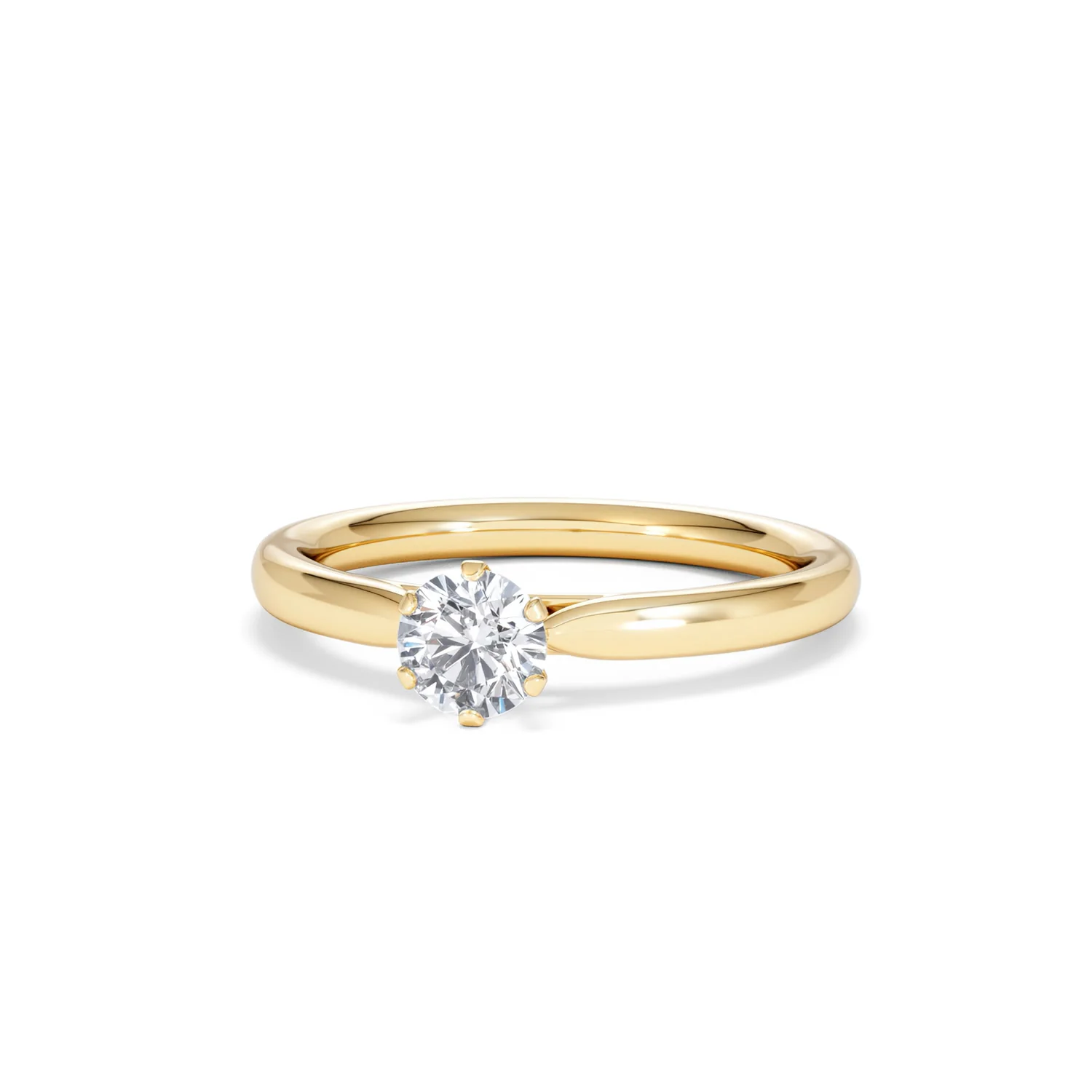 Certified 0.50CT Chloe Low 18K Gold Engagement Ring G/SI2 - Image 85