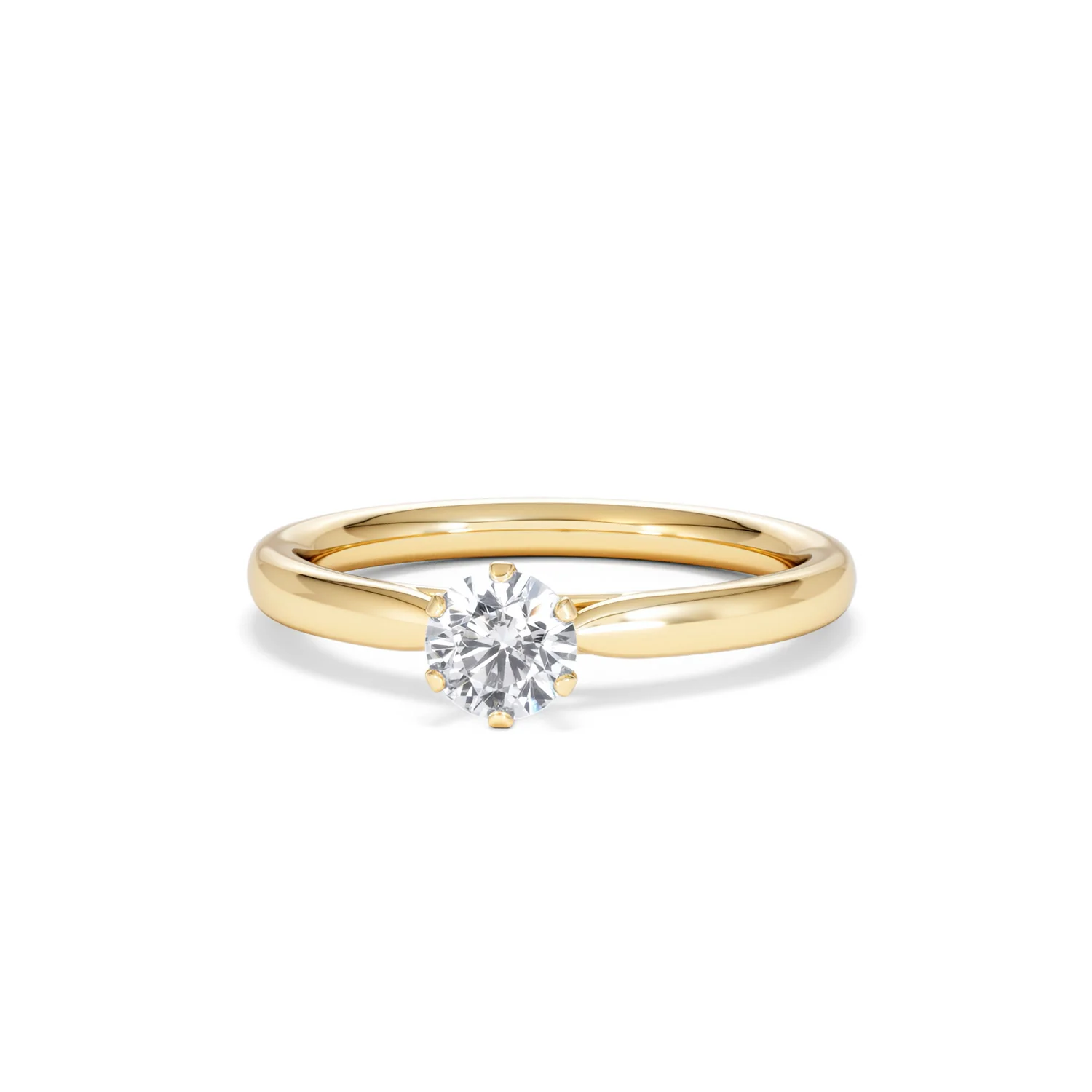 Certified 0.50CT Chloe Low 18K Gold Engagement Ring G/SI2 - Image 86