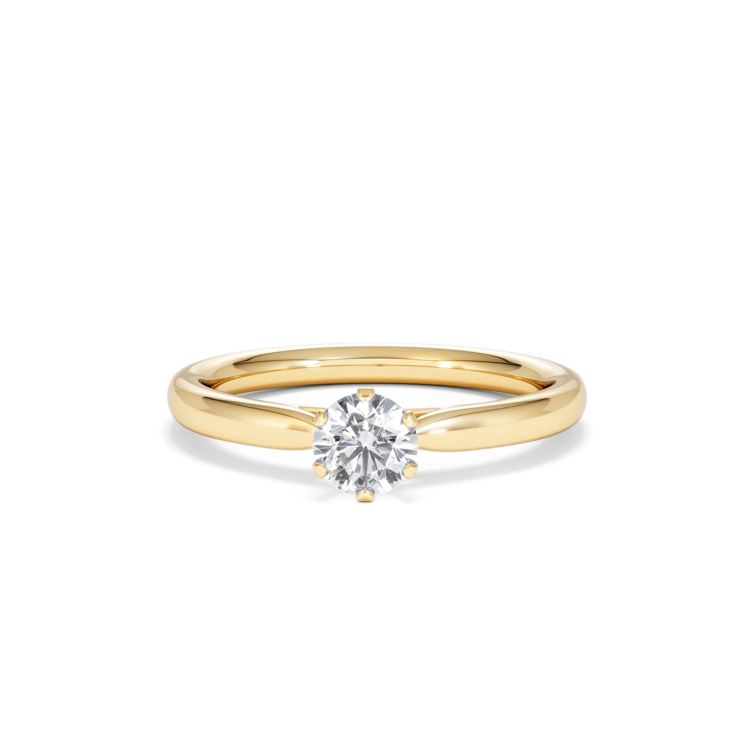 Certified 0.50CT Chloe Low 18K Gold Engagement Ring G/SI2 - Image 87