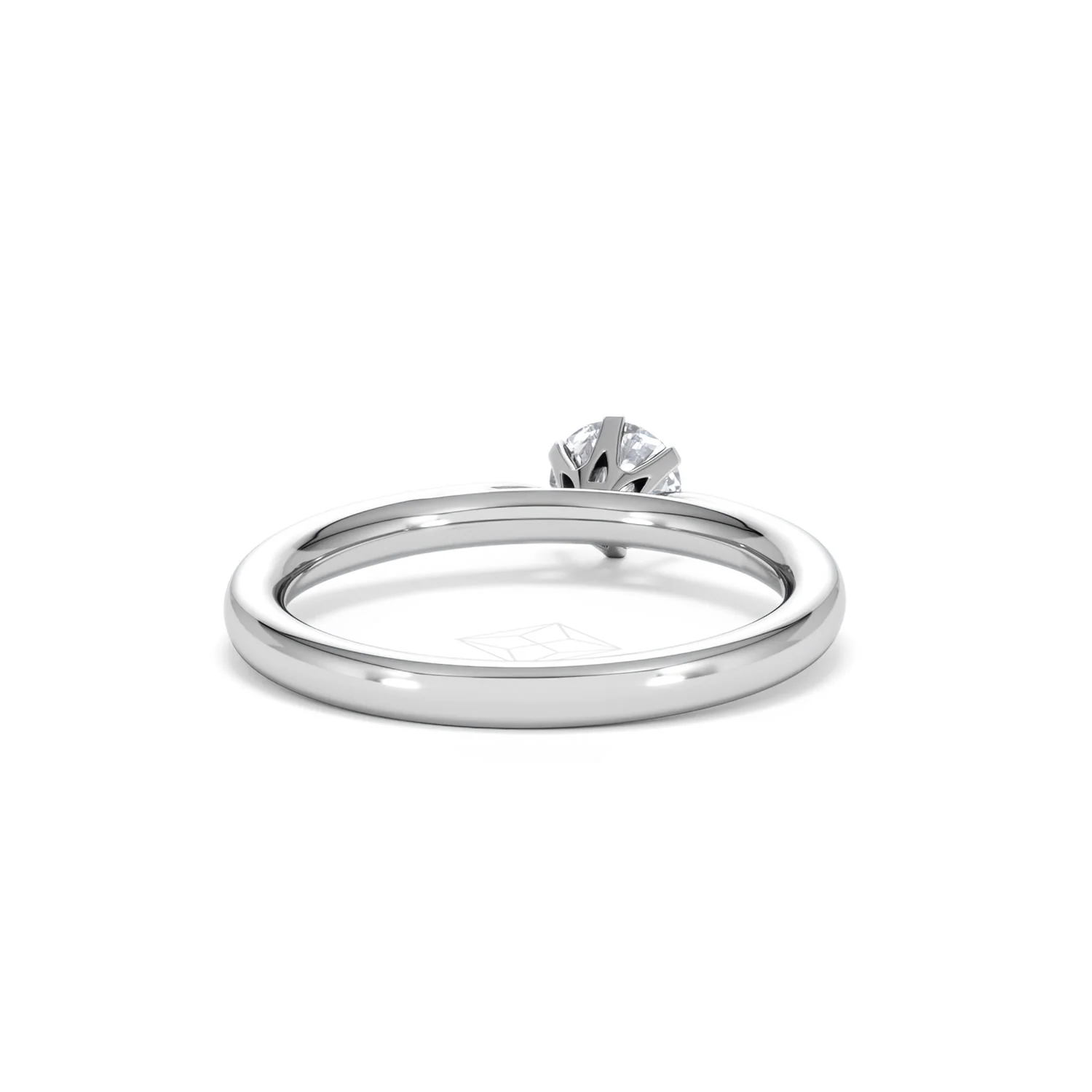 Certified 0.50CT Chloe Low 18K White Gold Engagement Ring G/VS - Image 45