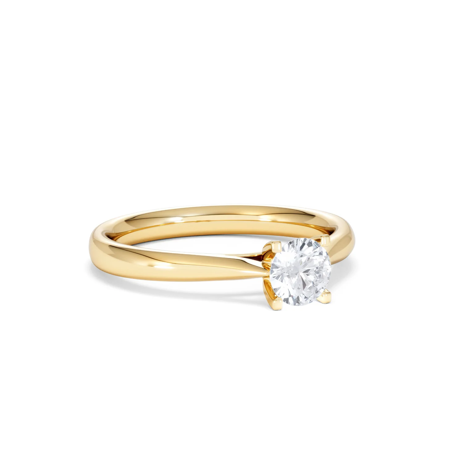 Certified 0.50CT Grace 18K Gold Engagement Ring E/VS2 - Image 14