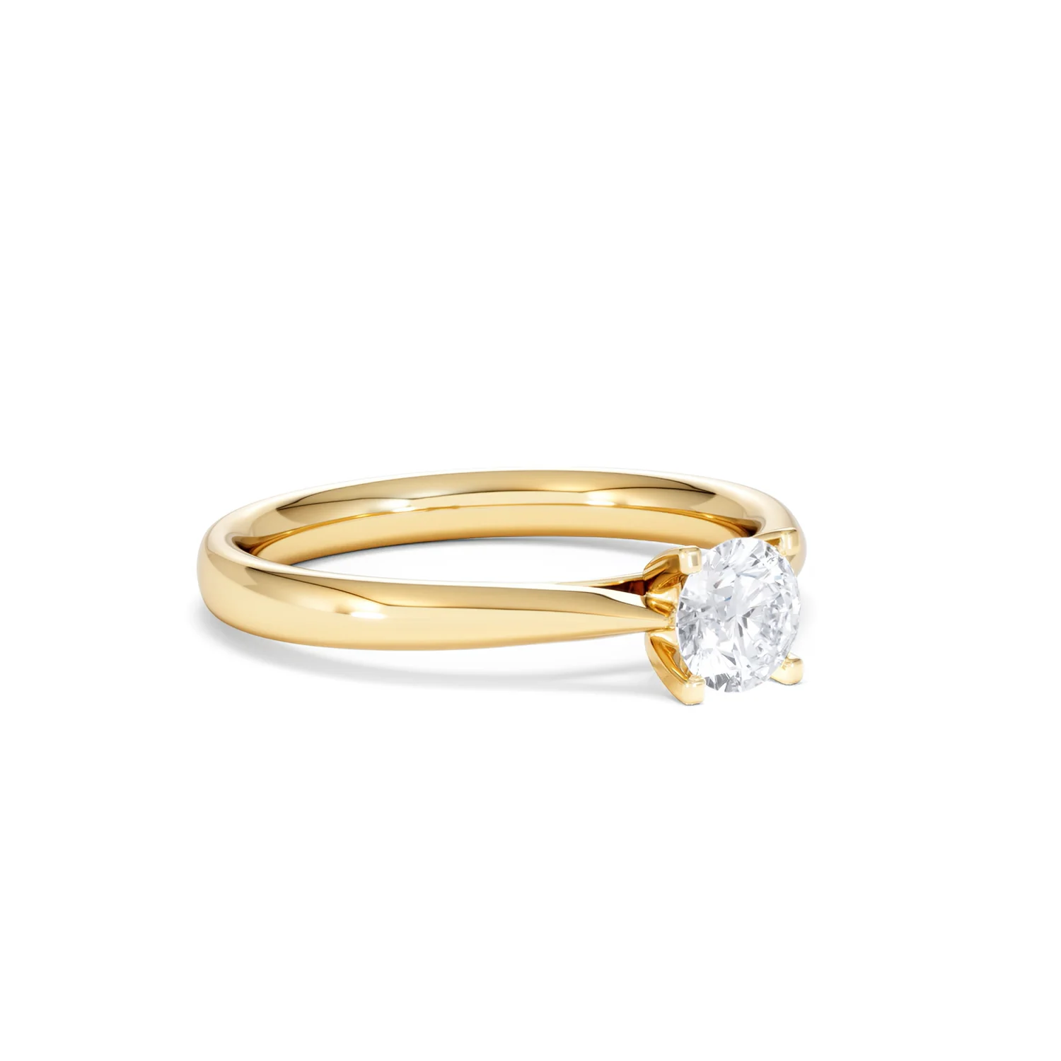 Certified 0.50CT Grace 18K Gold Engagement Ring E/VS2 - Image 16