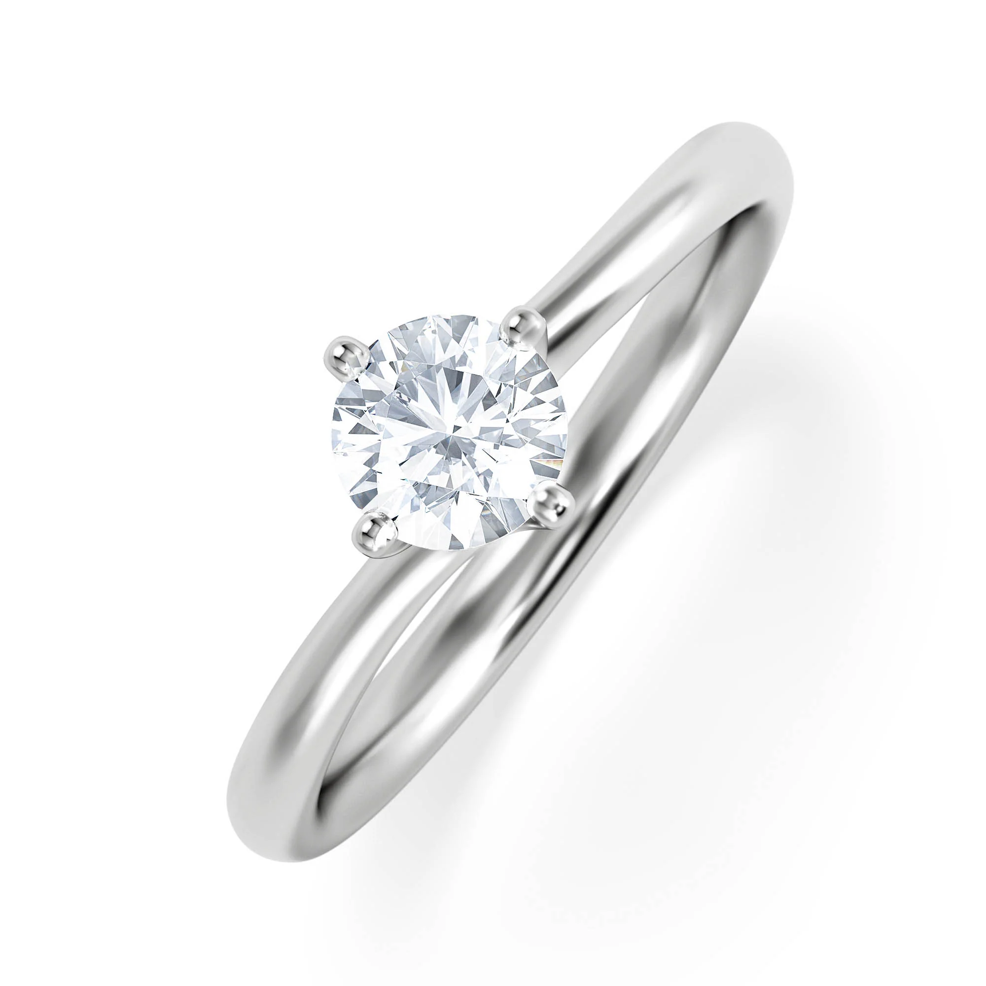 Certified 0.50CT Lily Platinum Engagement Ring G/SI2