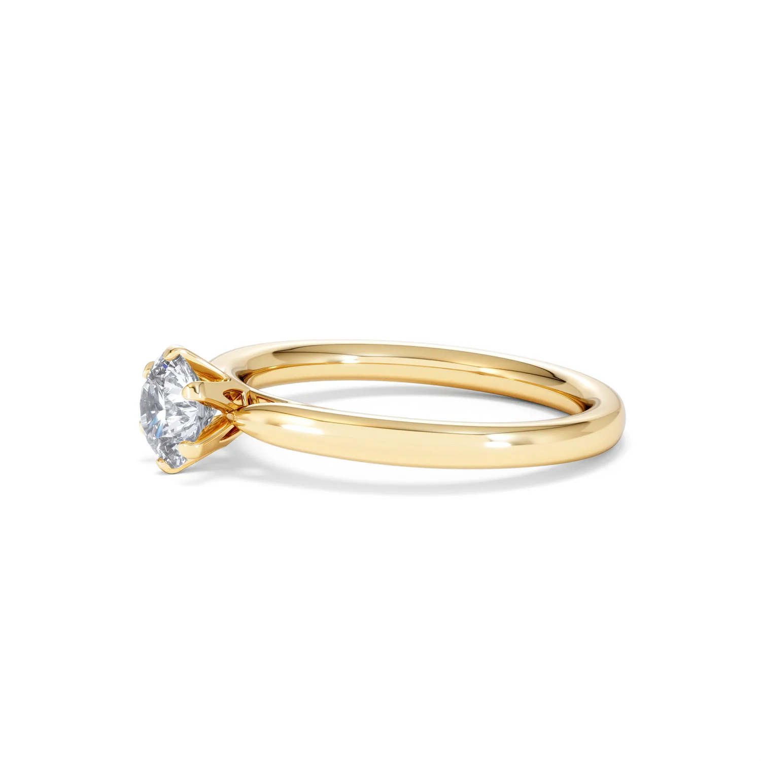Certified 0.70CT Chloe Low 18K Gold Engagement Ring G/SI2 - Image 74