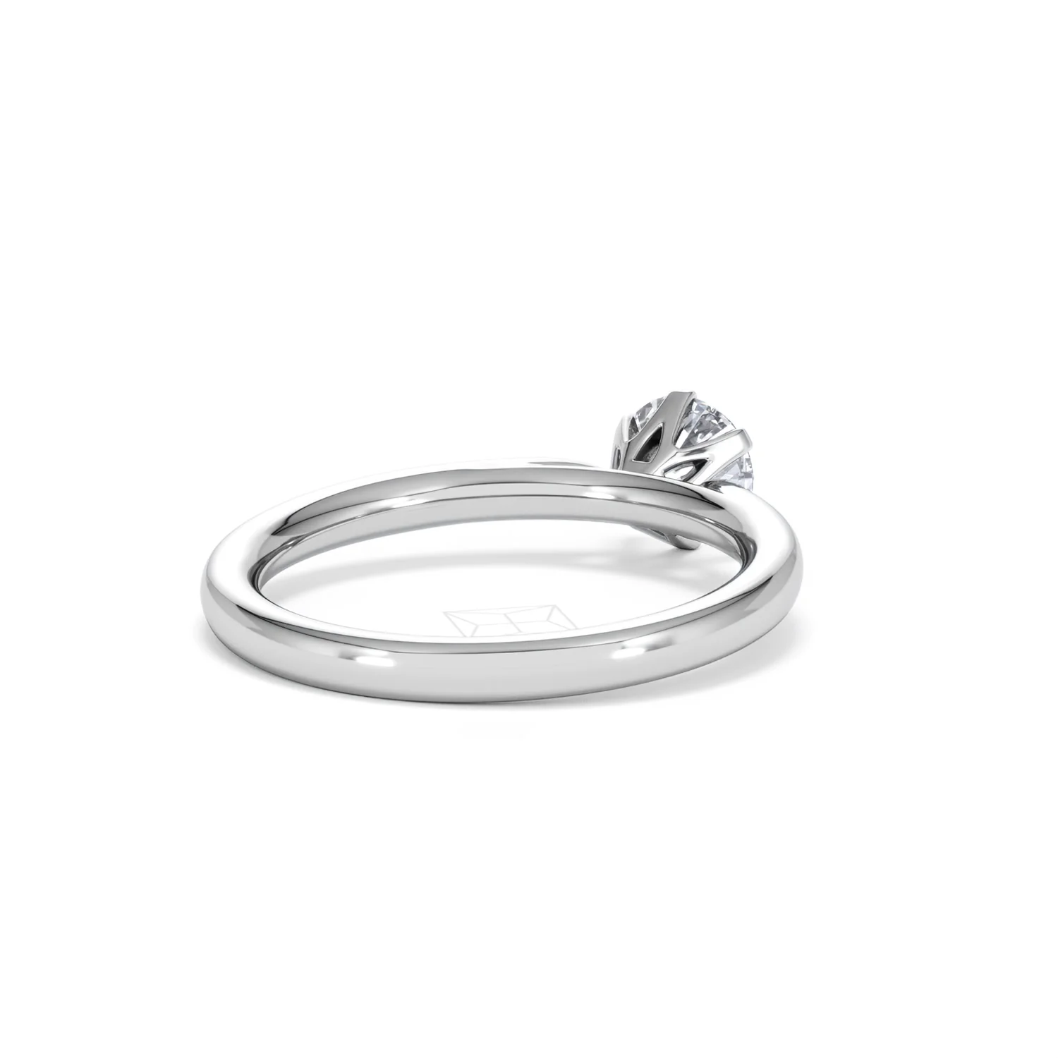 Certified 0.70CT Chloe Low 18K White Gold Engagement Ring G/SI2 - Image 41