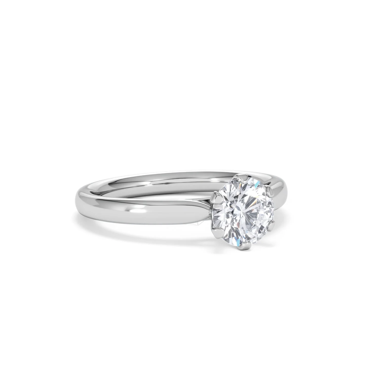 Certified 1.00CT Chloe Low Platinum Engagement Ring G/SI2 - Image 14