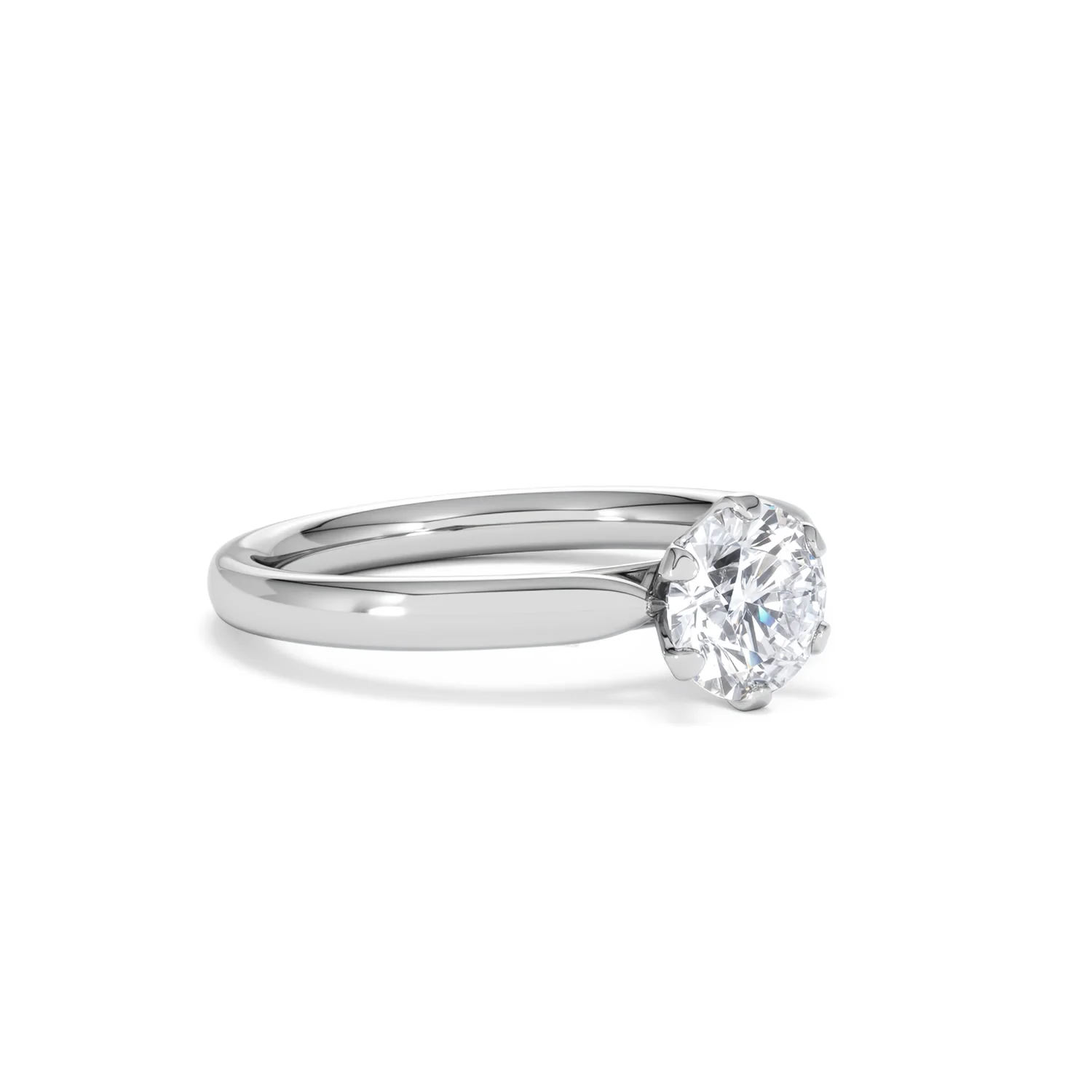 Certified 1.00CT Chloe Low Platinum Engagement Ring G/SI2 - Image 16