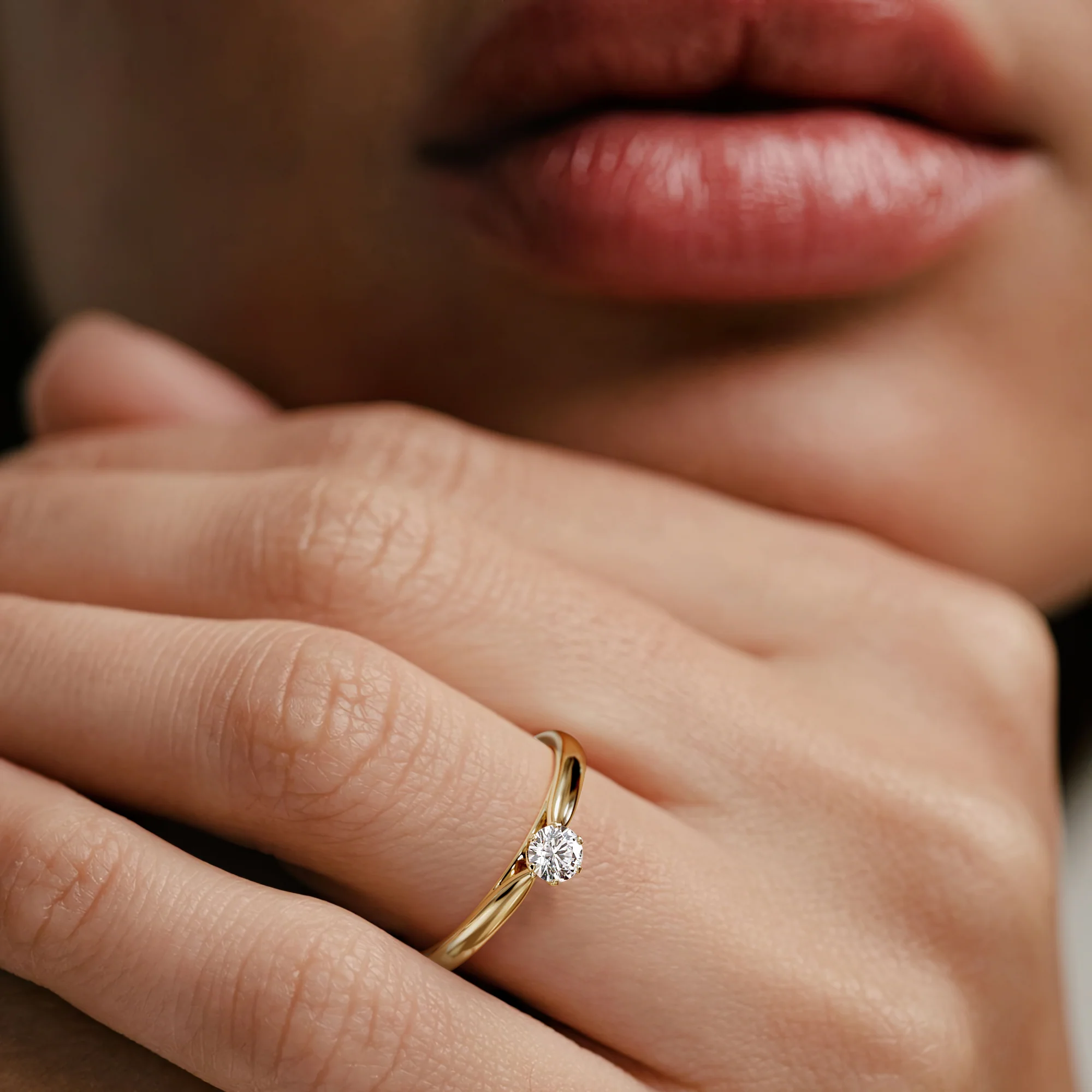 Certified High Set Chloe 18K Gold Diamond Engagement Ring 0.25CT - Image 4