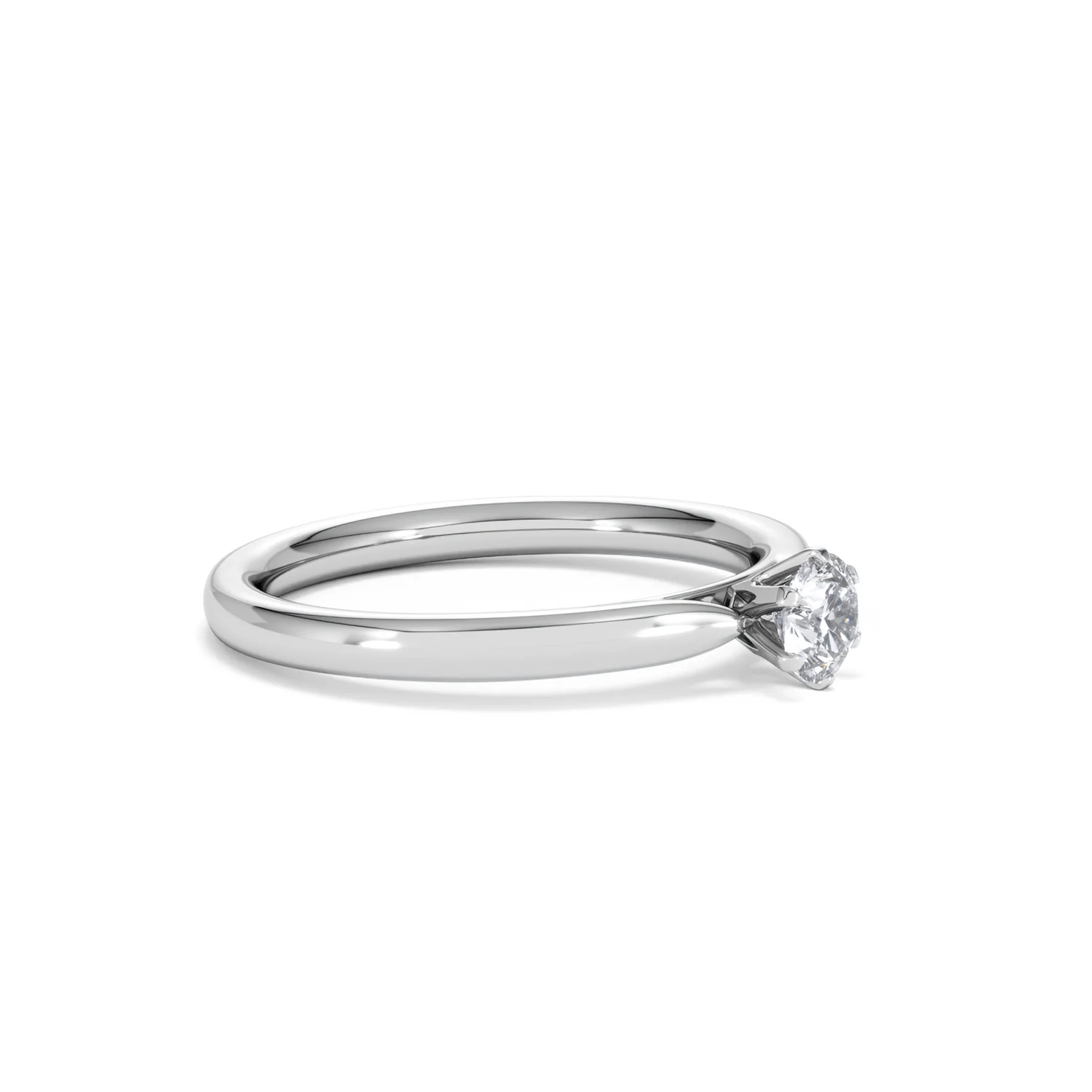 Certified Low Set Chloe Platinum Diamond Engagement Ring 0.33CT-G-H/SI - Image 20
