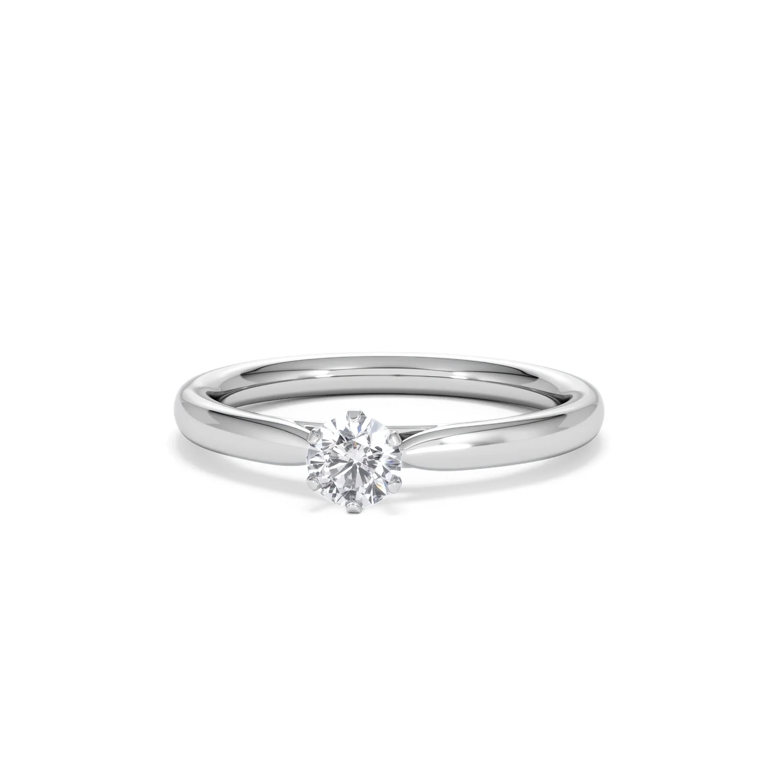 Certified Low Set Chloe Platinum Diamond Engagement Ring 0.33CT-G-H/SI - Image 86