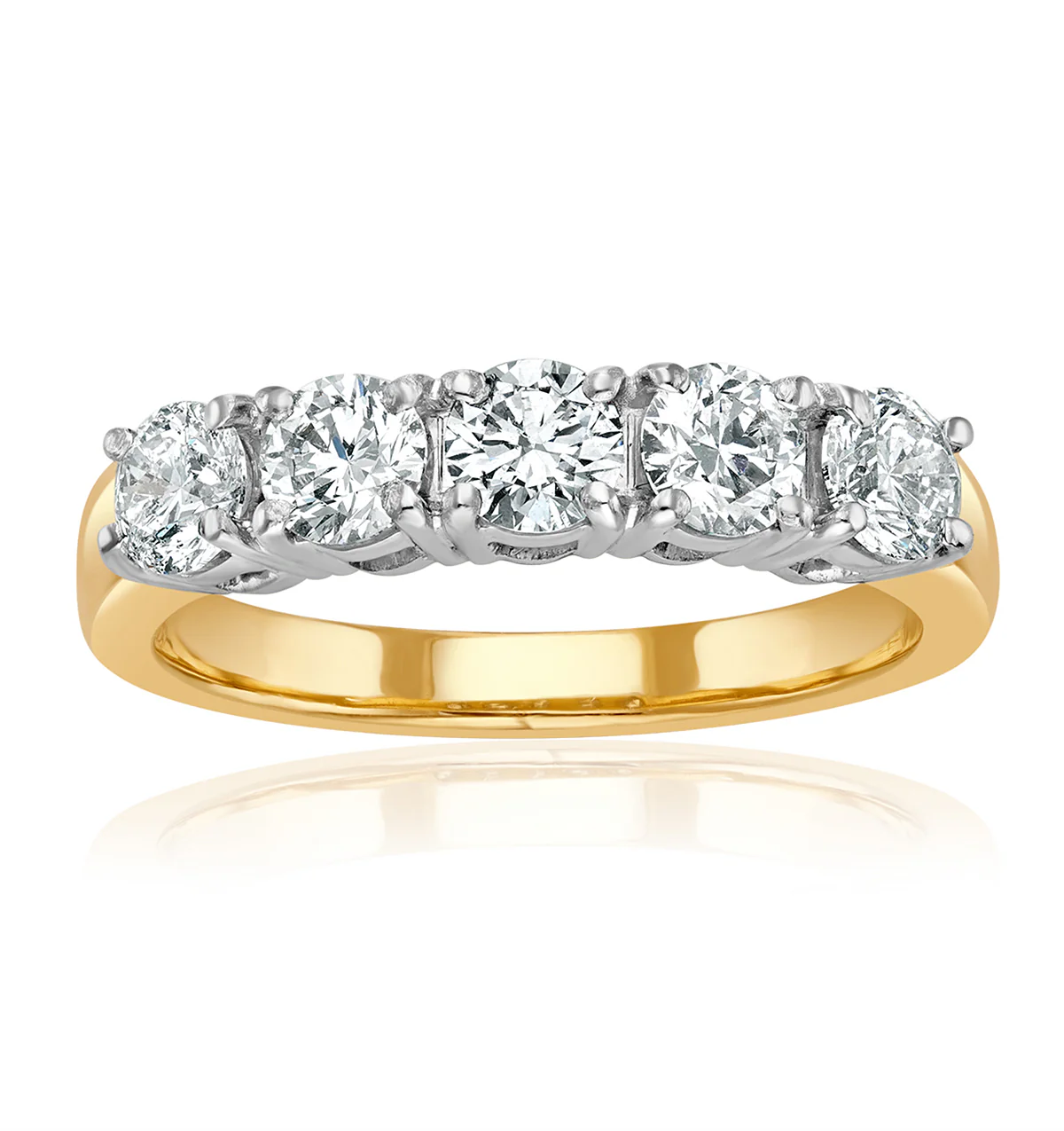 Chloe 18K Gold 5 Stone Lab Diamond Eternity Ring 1.00CT G/VS - Image 3
