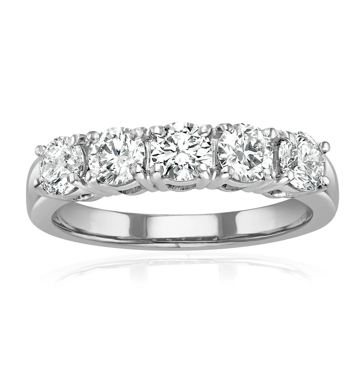 Chloe 18K White Gold 5 Stone Lab Diamond Eternity Ring 1.00CT H/SI - Image 2