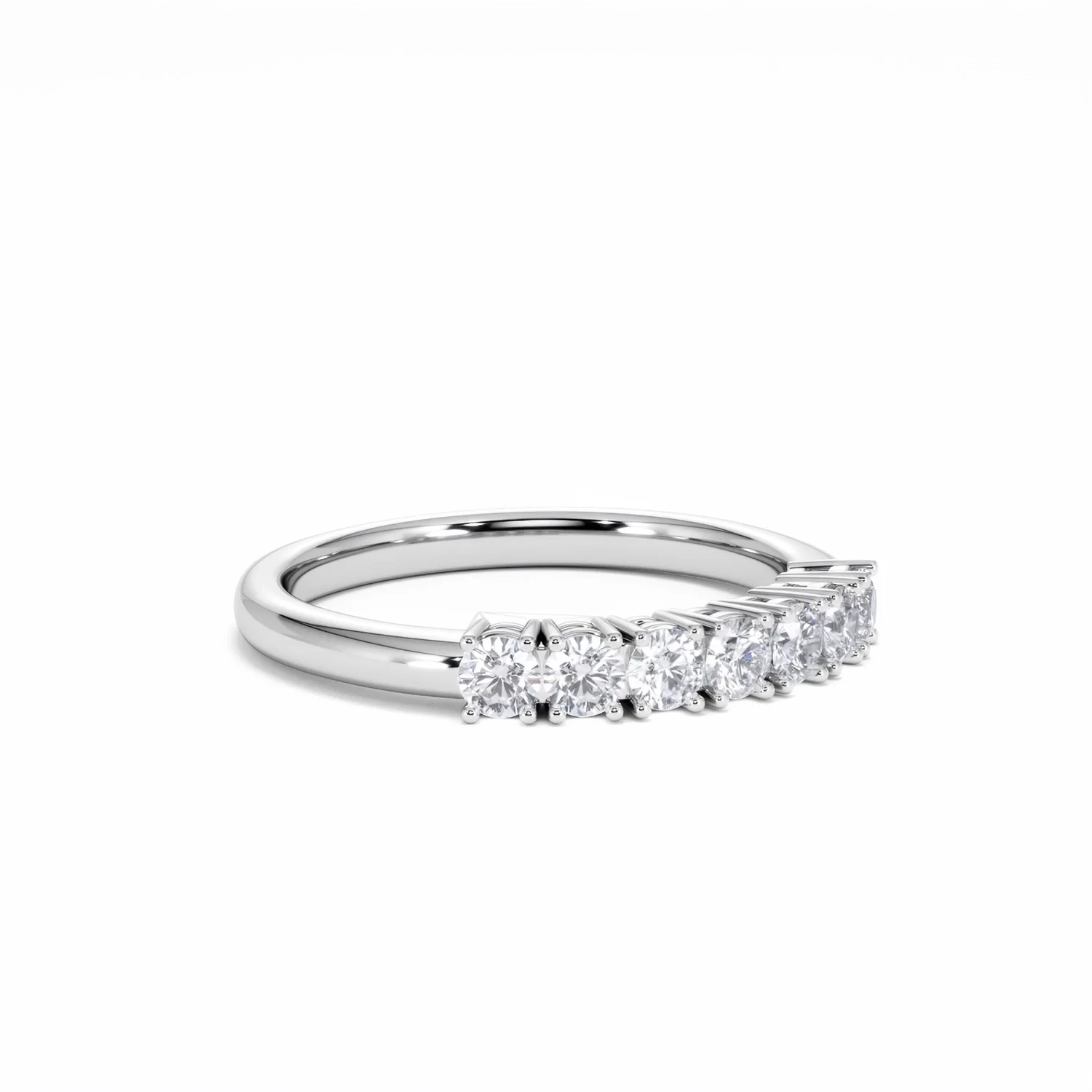 Chloe 18K White Gold 7 Stone Diamond Eternity Ring 0.75CT PK - Image 16