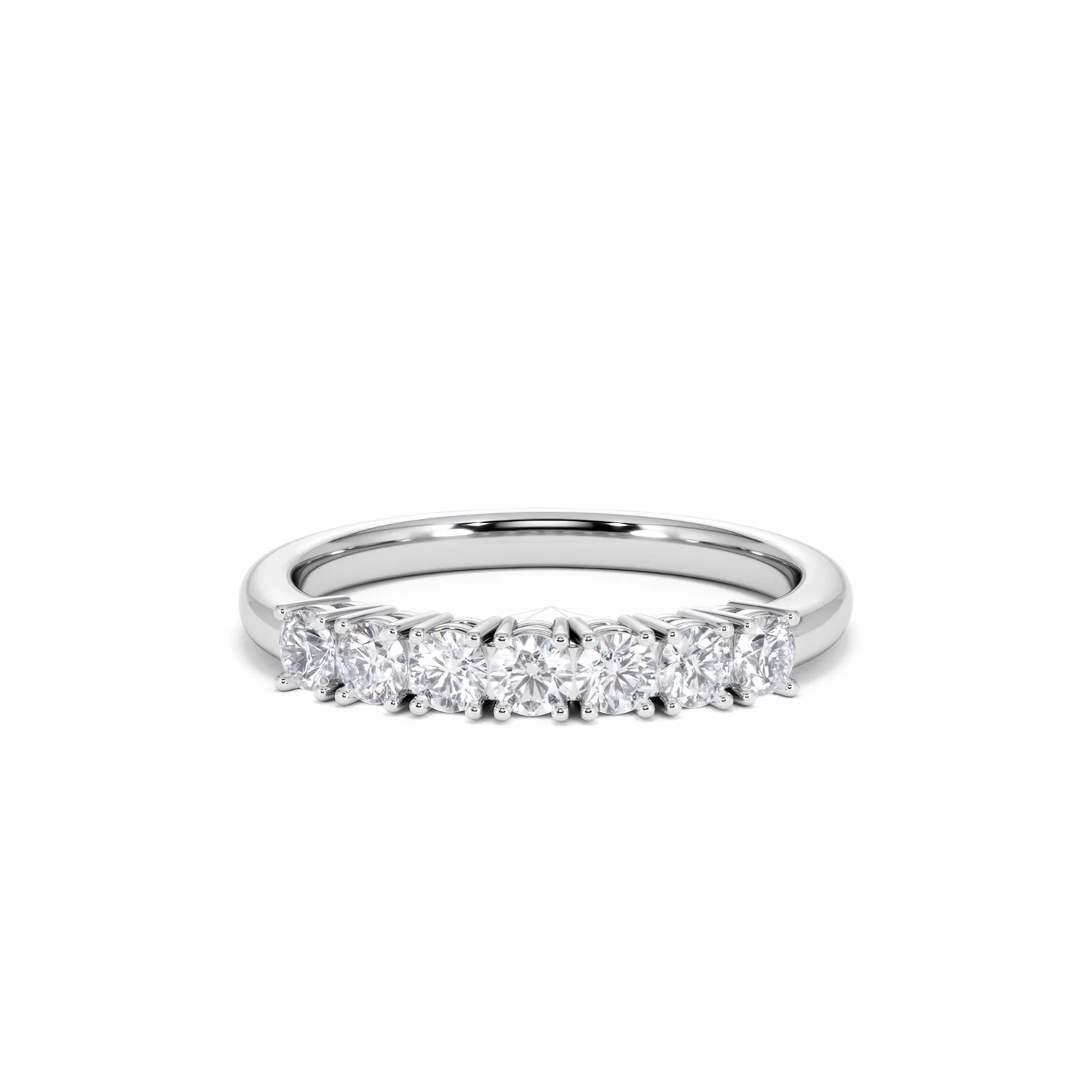 Chloe 7 Stone Lab Diamond Eternity Ring 0.50CT G/VS in 9K White Gold - Image 87