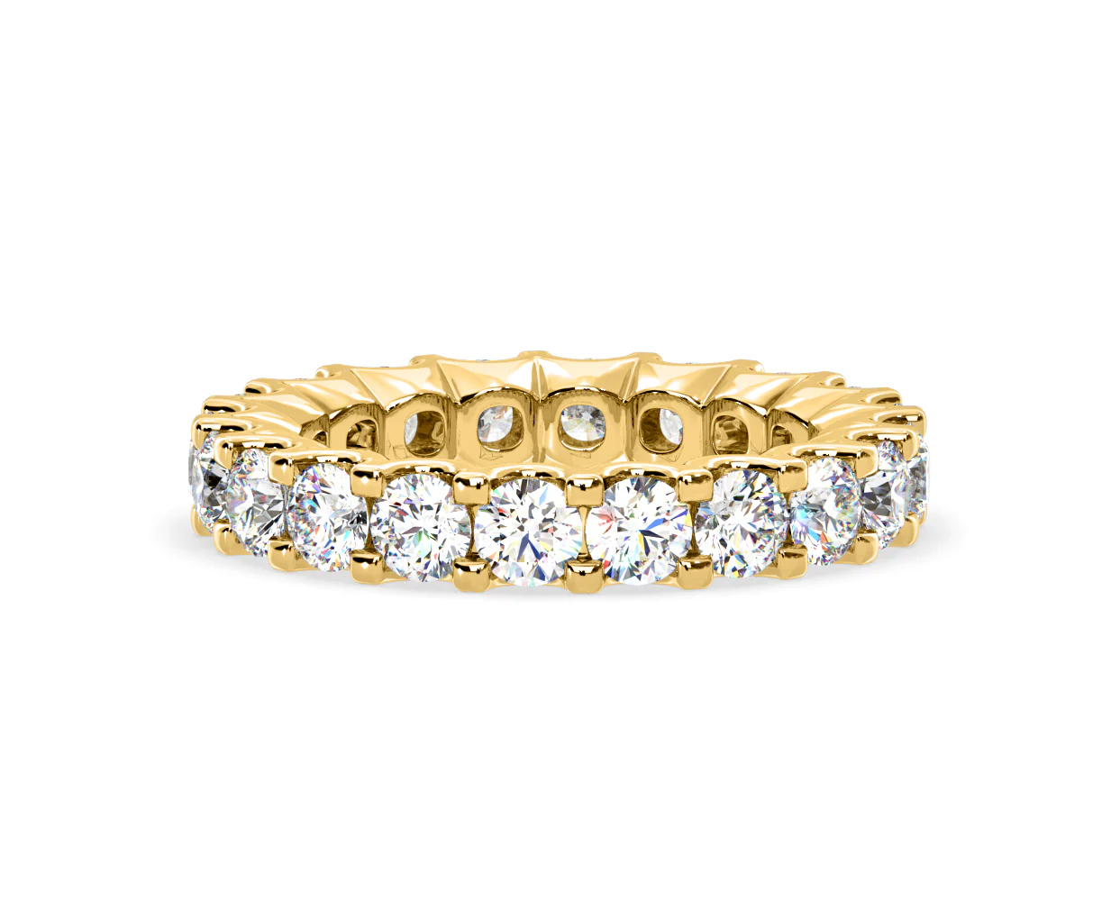Chloe Lab Diamond Eternity Ring 18K Gold Claw Set 3.00ct G/Vs - Image 15
