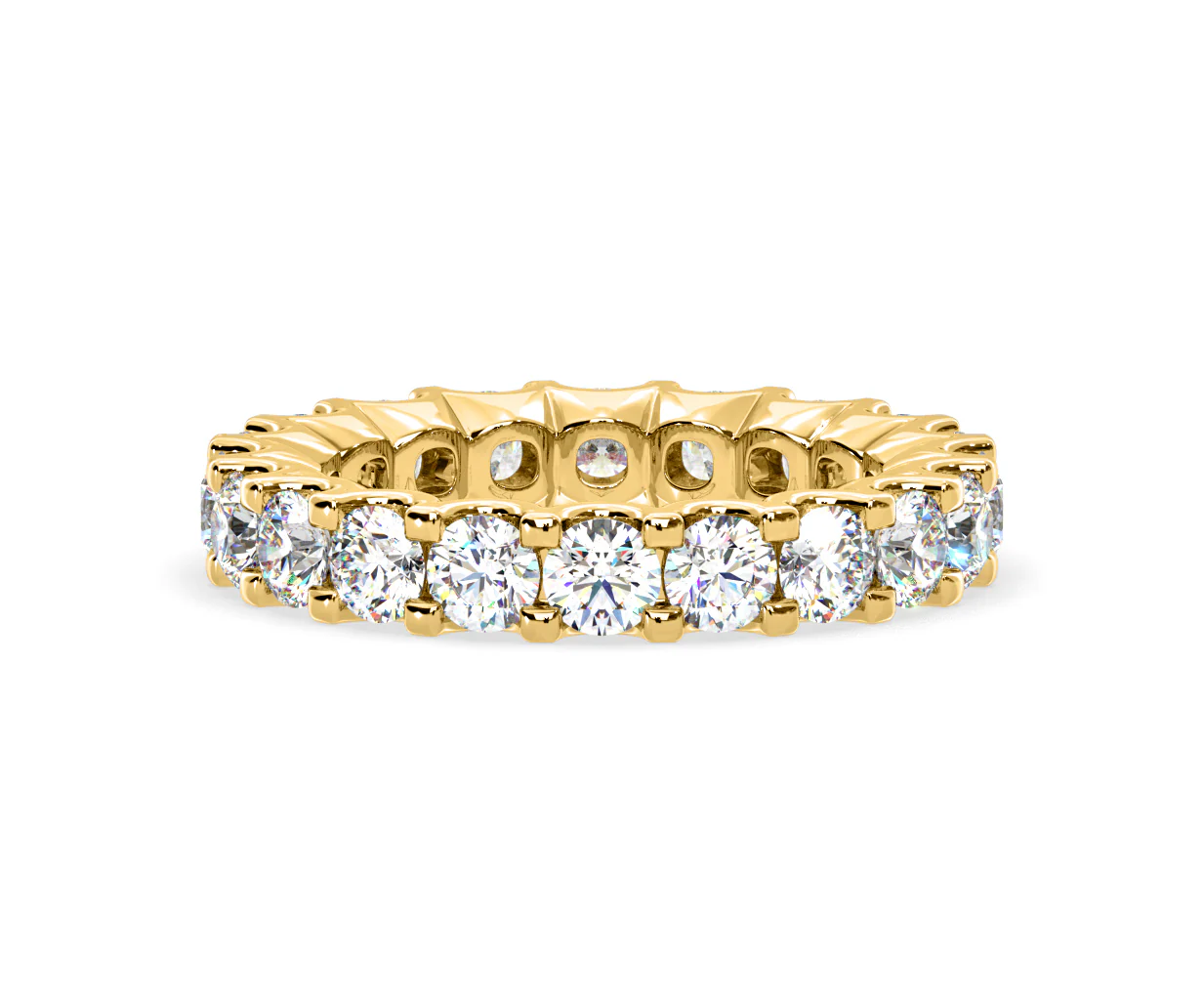 Chloe Lab Diamond Eternity Ring 18K Gold Claw Set 3.00ct G/Vs - Image 6