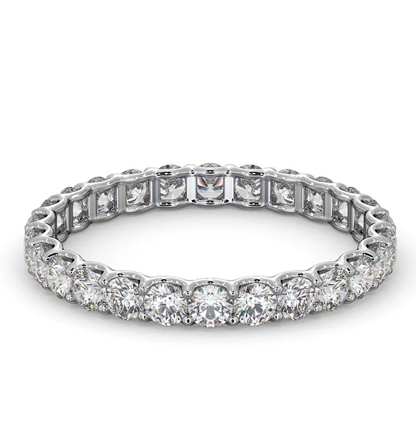 Chloe Lab Diamond Eternity Ring 18K White Gold Claw Set 1.00ct G/Vs - Image 5