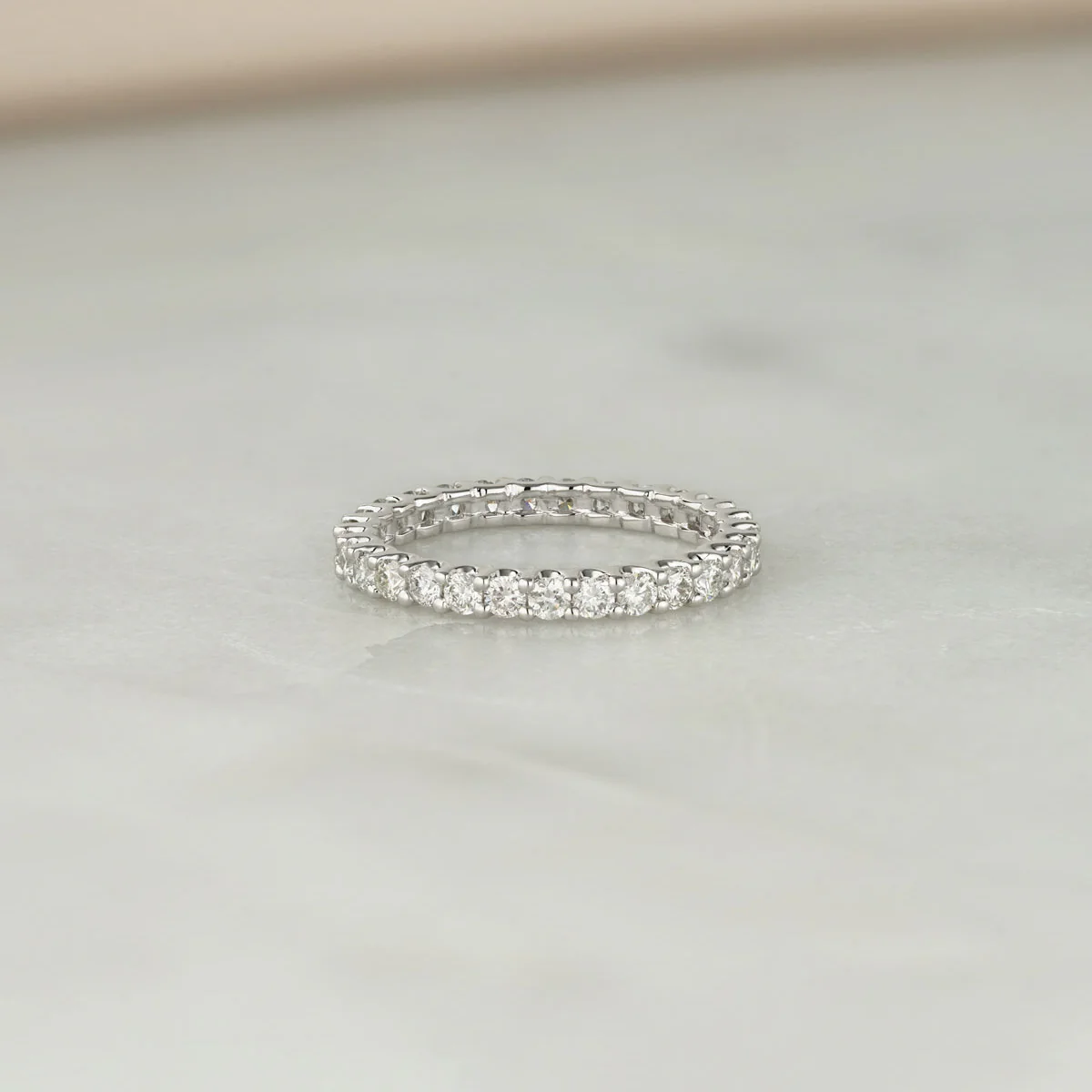 Chloe Lab Diamond Eternity Ring 18K White Gold Claw Set 1.00ct G/Vs - Image 7