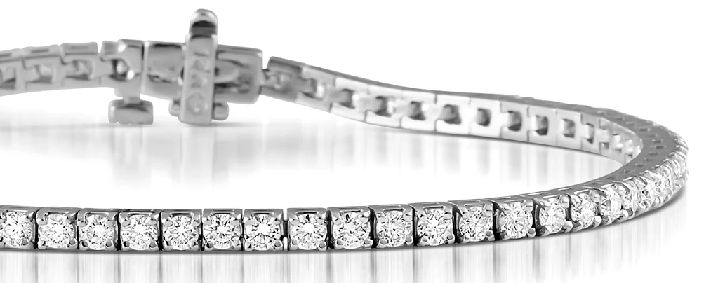 Chloe Lab Diamond Tennis Bracelet 3.00ct H/Si Set in 9K White Gold - Image 3