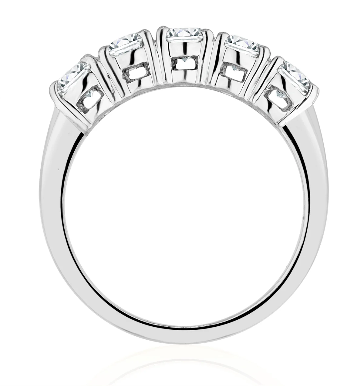 Chloe Platinum 5 Stone Diamond Eternity Ring 1.50CT H/SI - Image 3