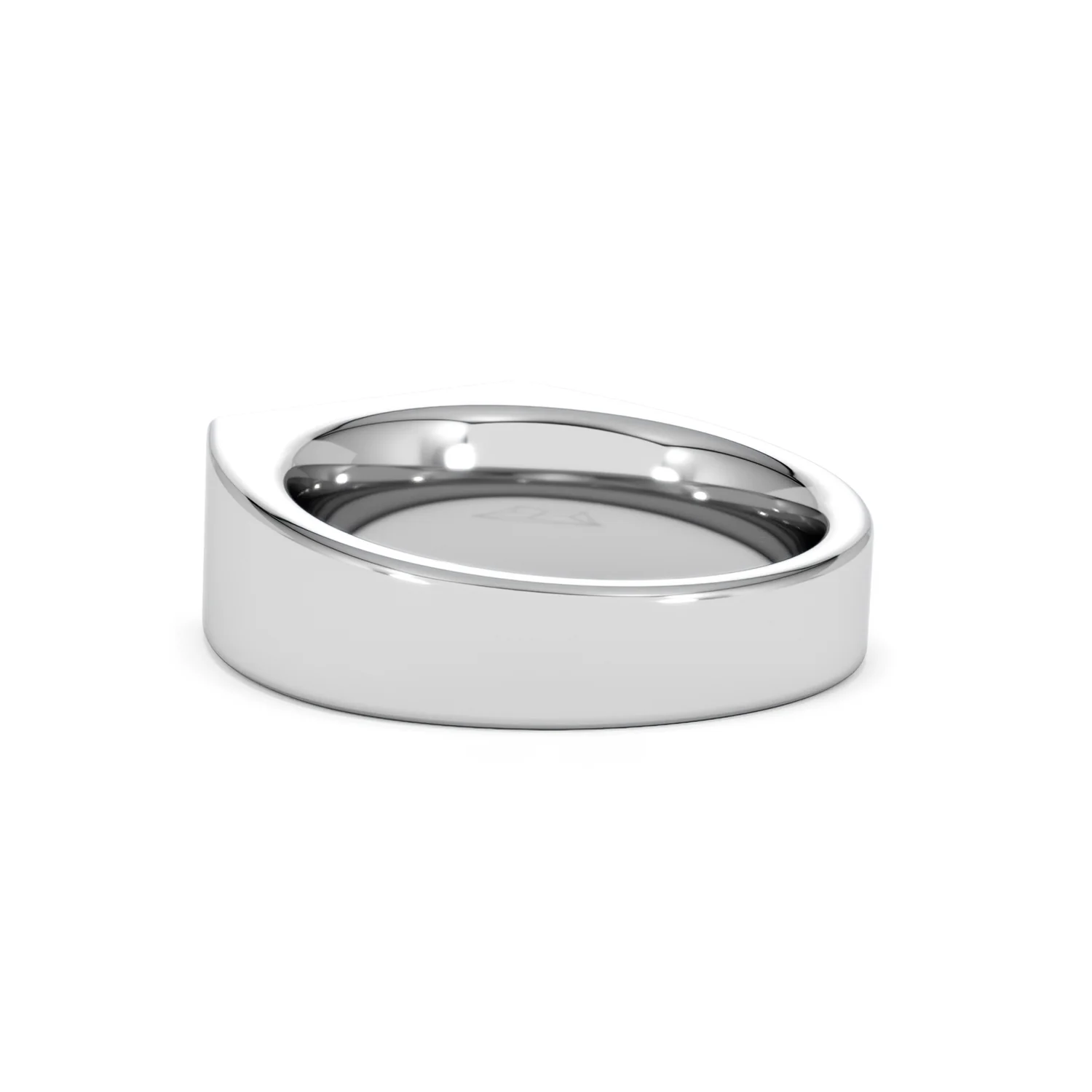 Crest 0.03ct Lab Diamond Men's Rectangle Signet Ring in Sterling Silver - Image 56