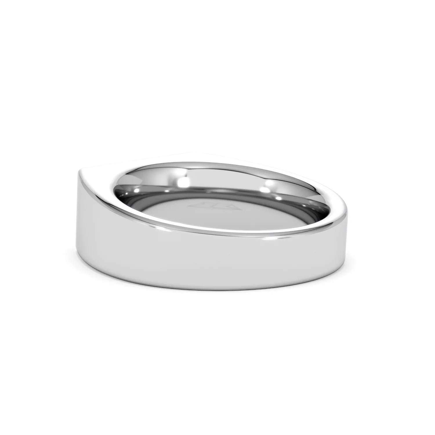 Crest 0.03ct Lab Diamond Men's Rectangle Signet Ring in Sterling Silver - Image 57