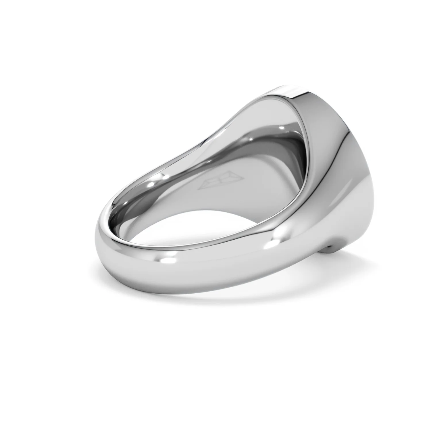 Crest 0.03ct Lab Diamond Men's Round Signet Ring in Sterling Silver - Image 36