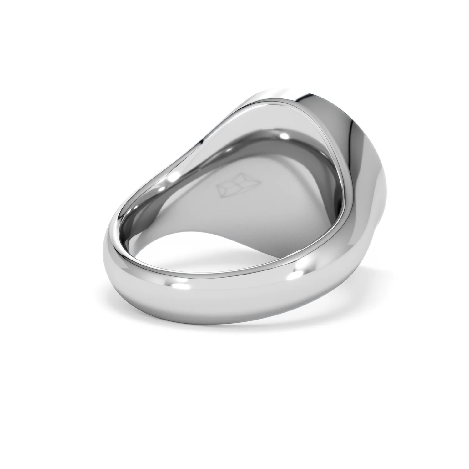 Crest 0.03ct Lab Diamond Men's Round Signet Ring in Sterling Silver - Image 41