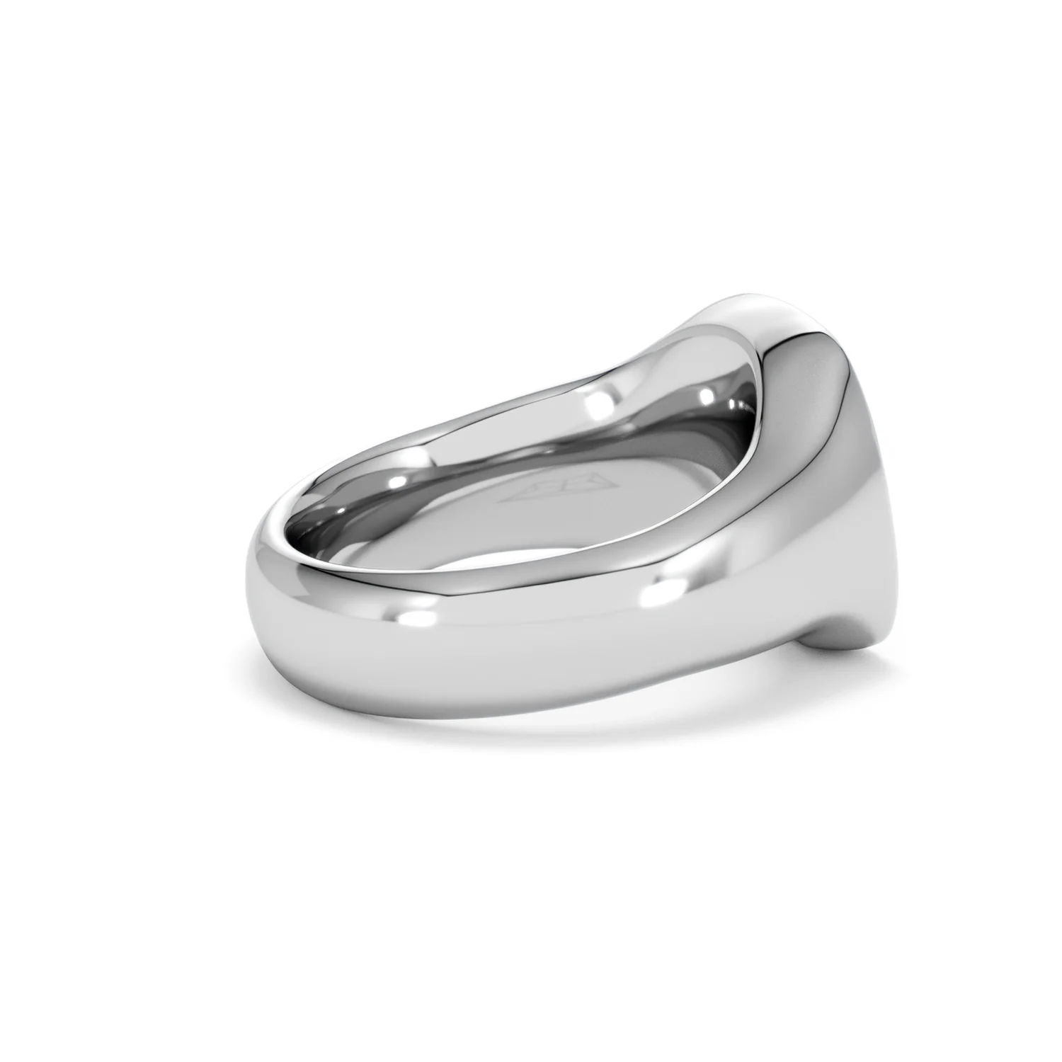 Crest 0.03ct Lab Diamond Men's Square Signet Ring in Sterling Silver - Image 33