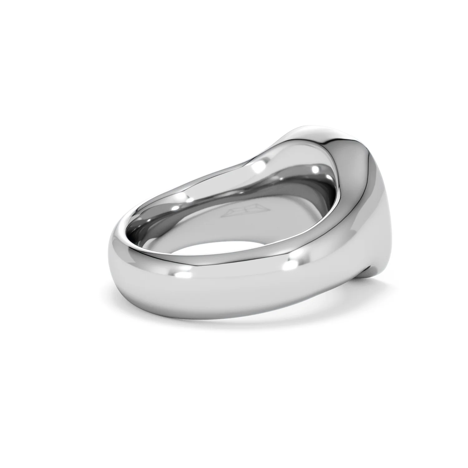 Crest 0.03ct Lab Diamond Men's Square Signet Ring in Sterling Silver - Image 36