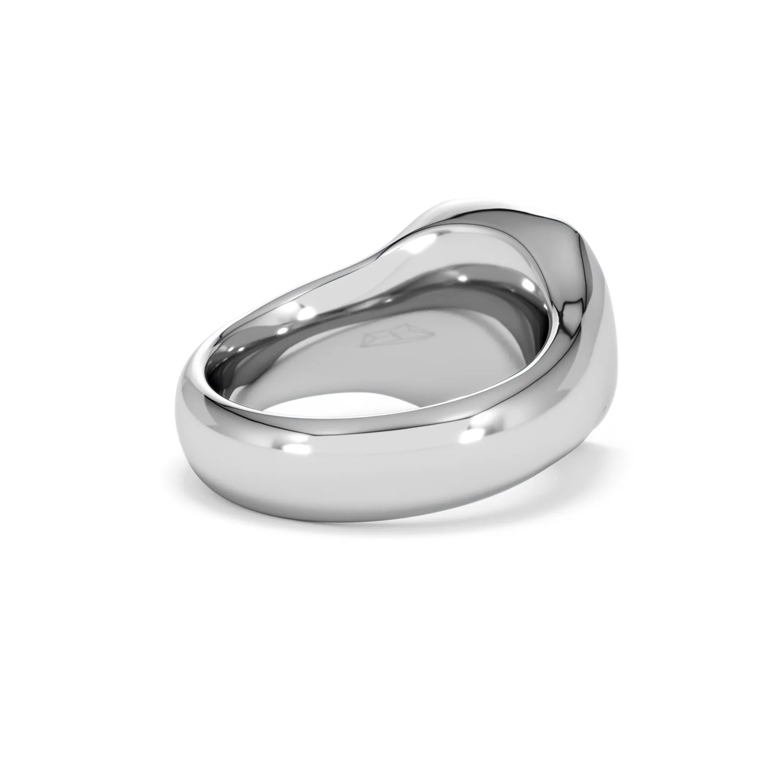 Crest 0.03ct Lab Diamond Men's Square Signet Ring in Sterling Silver - Image 39