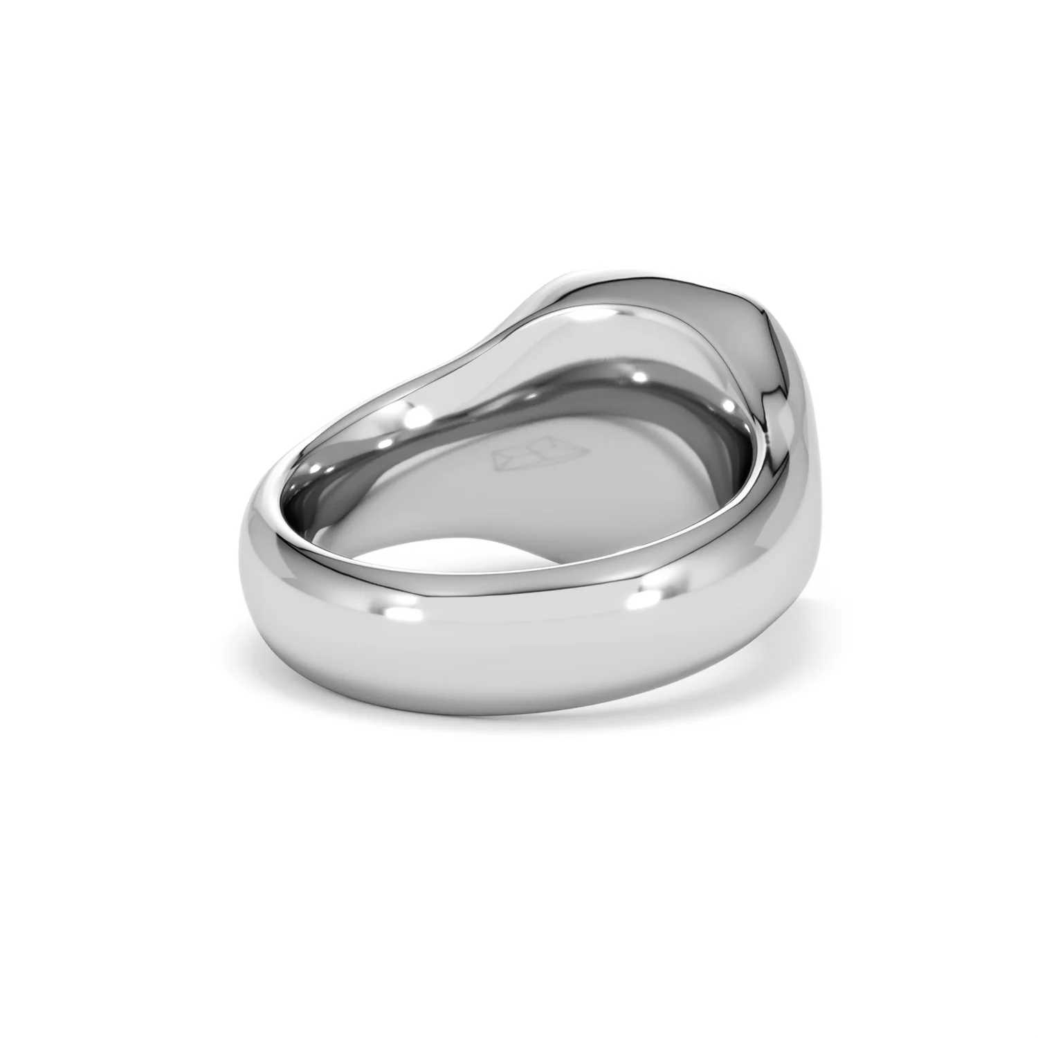 Crest 0.03ct Lab Diamond Men's Square Signet Ring in Sterling Silver - Image 41