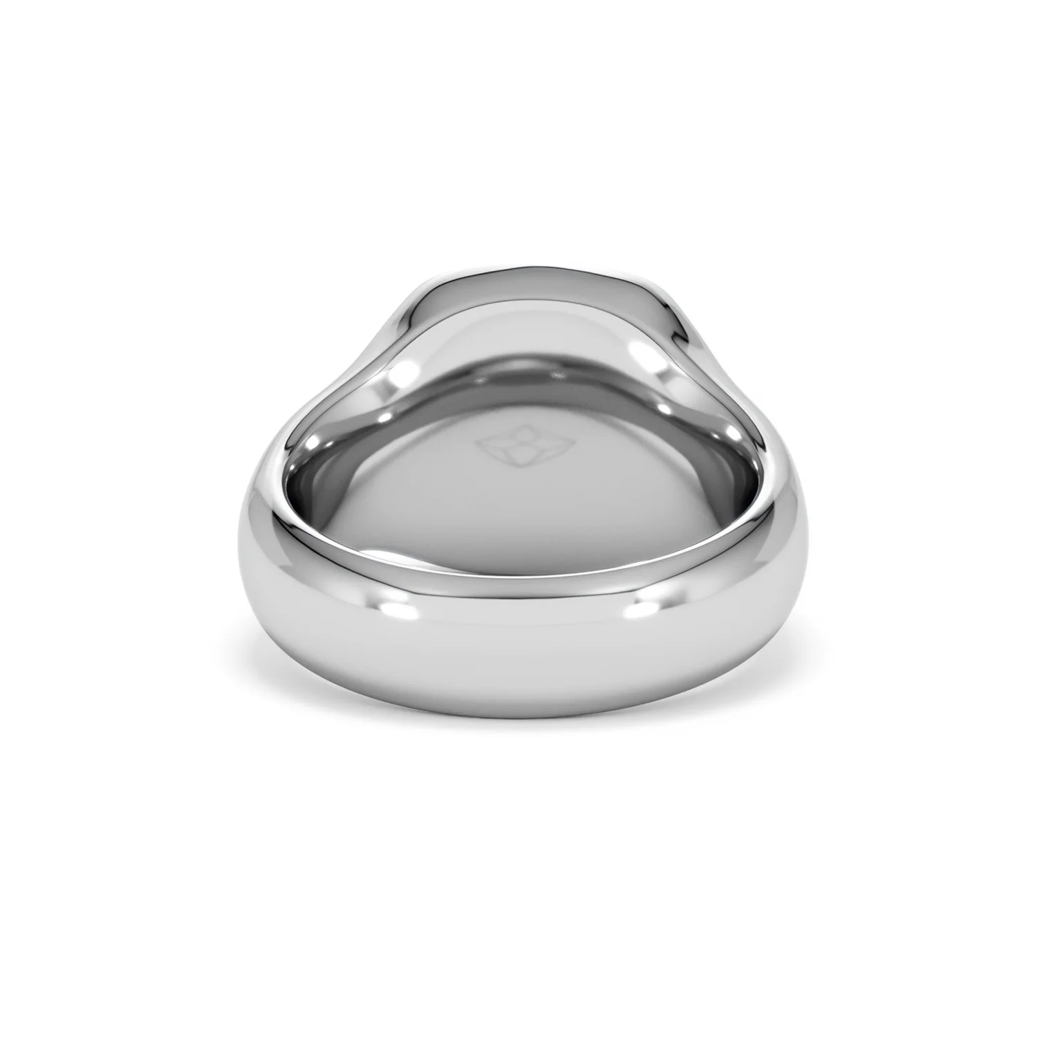 Crest 0.03ct Lab Diamond Men's Square Signet Ring in Sterling Silver - Image 47