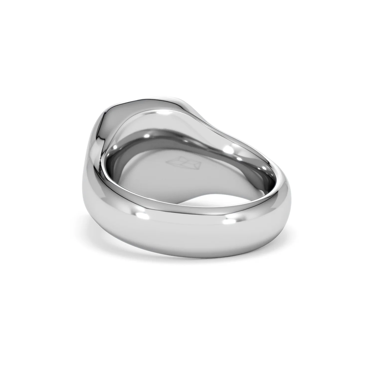 Crest 0.03ct Lab Diamond Men's Square Signet Ring in Sterling Silver - Image 54