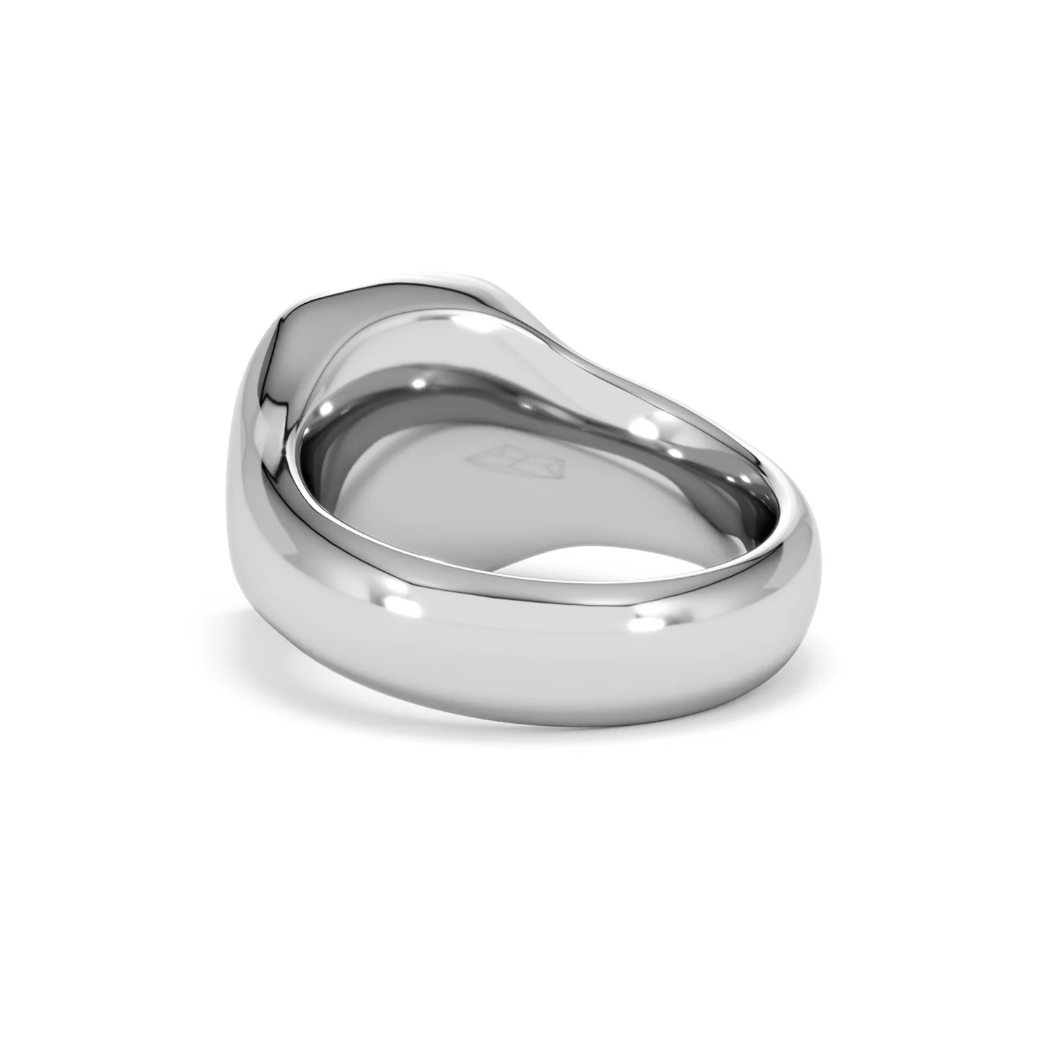 Crest 0.03ct Lab Diamond Men's Square Signet Ring in Sterling Silver - Image 55