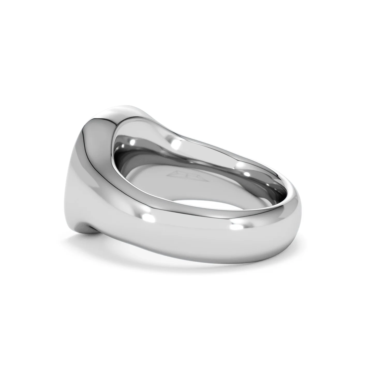Crest 0.03ct Lab Diamond Men's Square Signet Ring in Sterling Silver - Image 61