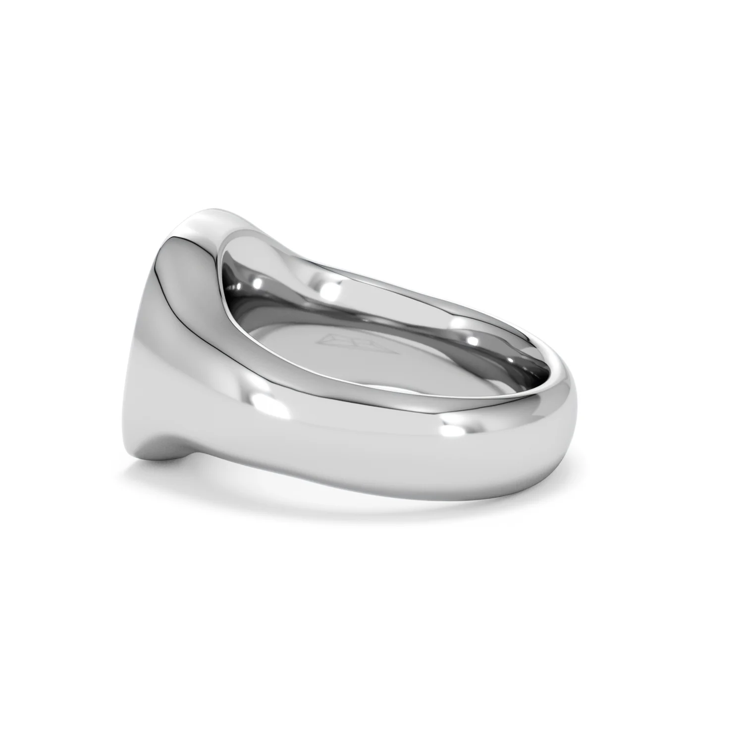 Crest 0.03ct Lab Diamond Men's Square Signet Ring in Sterling Silver - Image 64