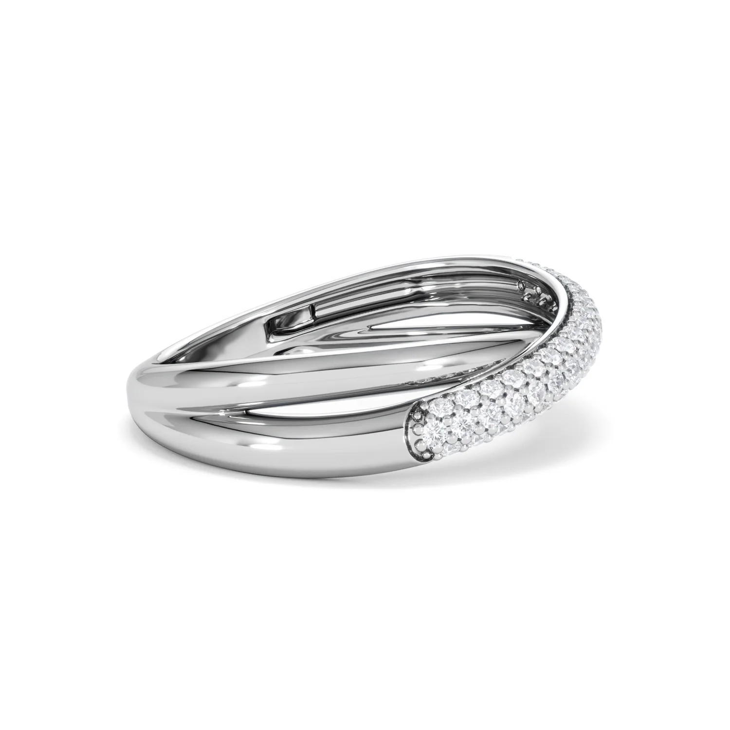Crossover Set Lab Diamond Ring 0.35ct in 925 Silver - Image 28