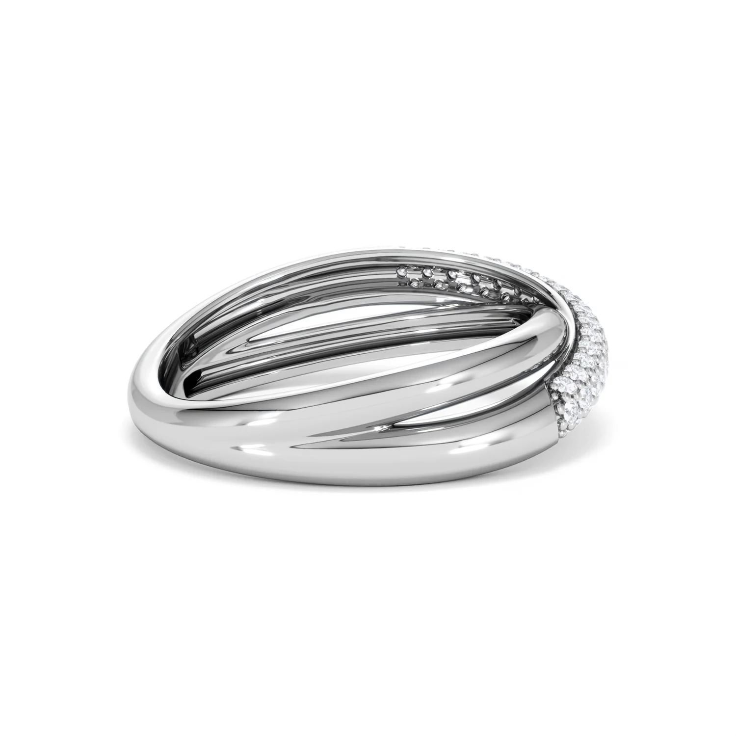 Crossover Set Lab Diamond Ring 0.35ct in 925 Silver - Image 37