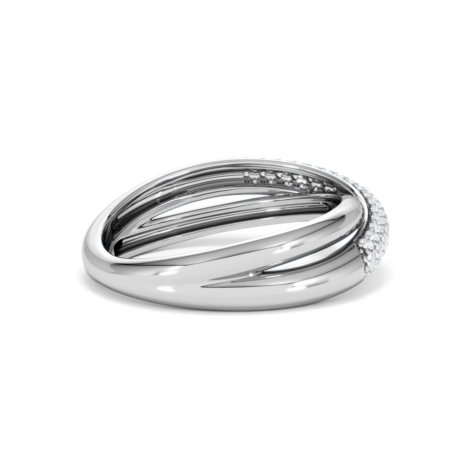 Crossover Set Lab Diamond Ring 0.35ct in 925 Silver - Image 38